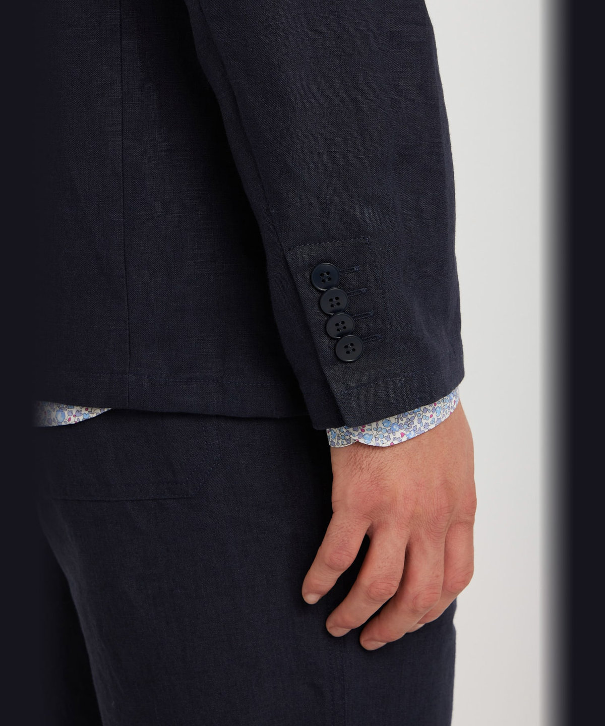 HOMME メンズ メンズ リネン テーラード ジャケット "Maore" ブルー系その他