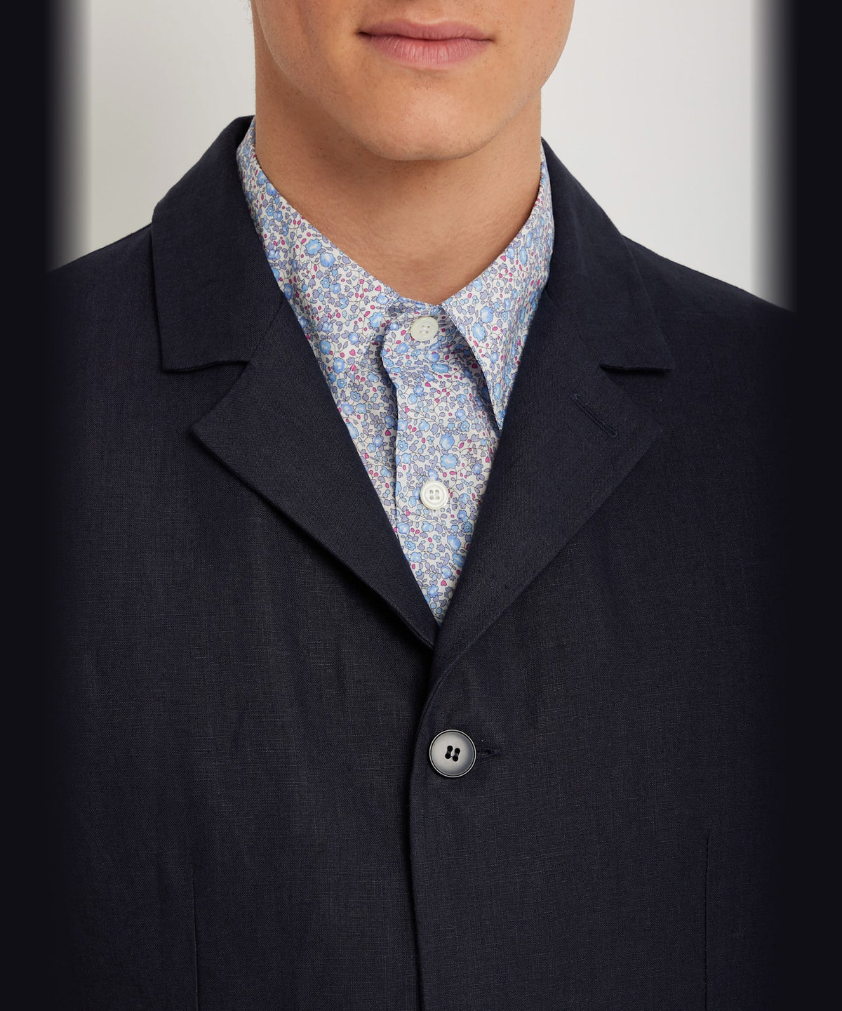 HOMME メンズ メンズ リネン テーラード ジャケット "Maore" ブルー系その他