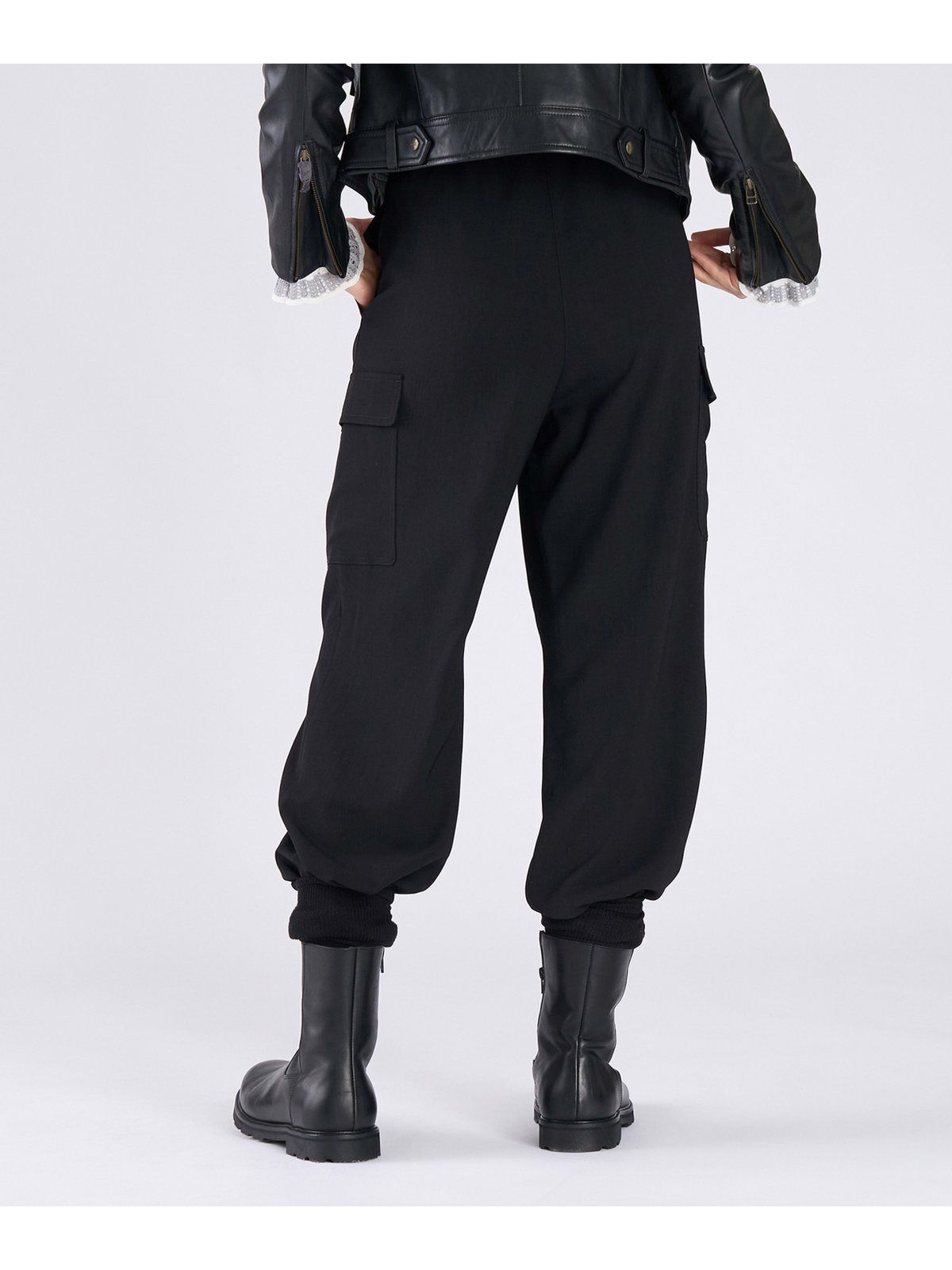 To b. by agnès b. カーゴ ワイドパンツ ブラック