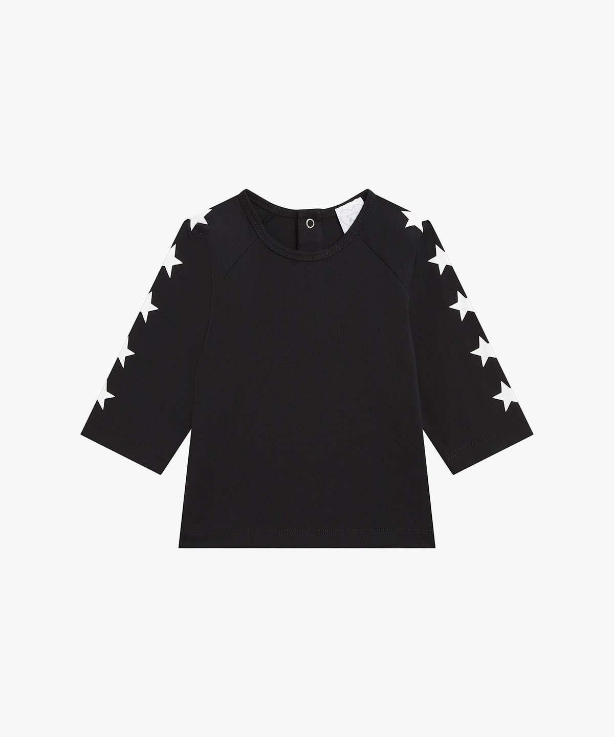 ENFANT ベビー ベビー スター オーガニックコットン ラグラン Tシャツ ブラック