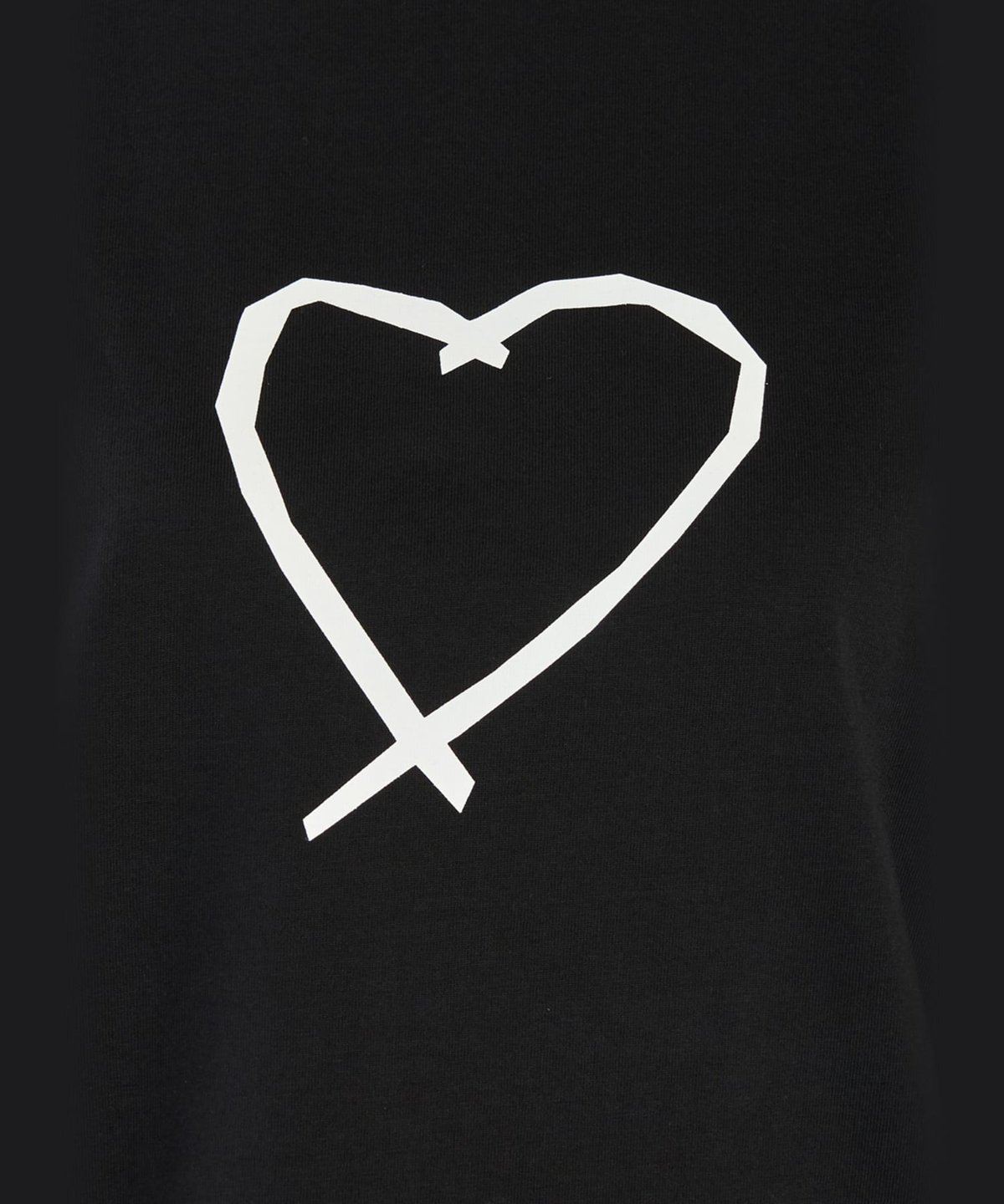 FEMME ウィメンズ アイコニック プリント コットン 長袖 Tシャツ "Sarajevo heart" ブラック