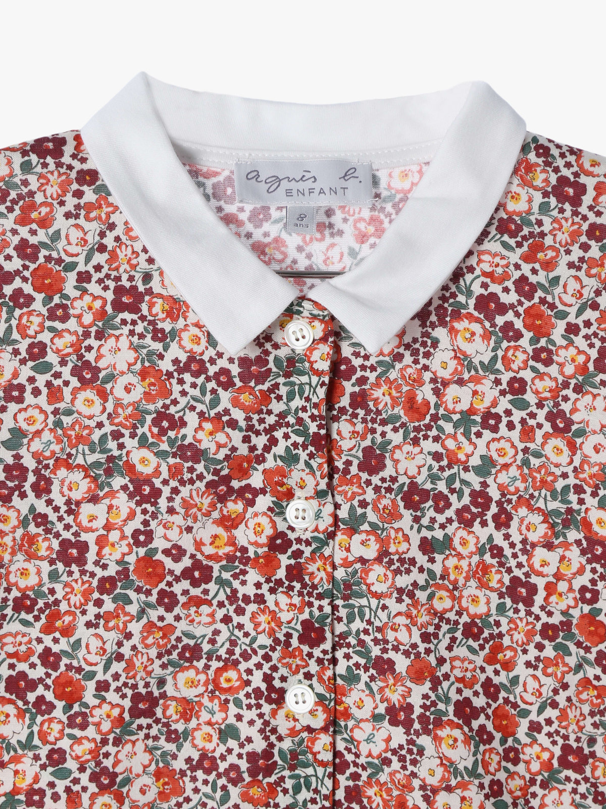 ENFANT ガールズ 【Outlet】キッズ フラワープリント コットン 長袖 ブラウス レッド系その他