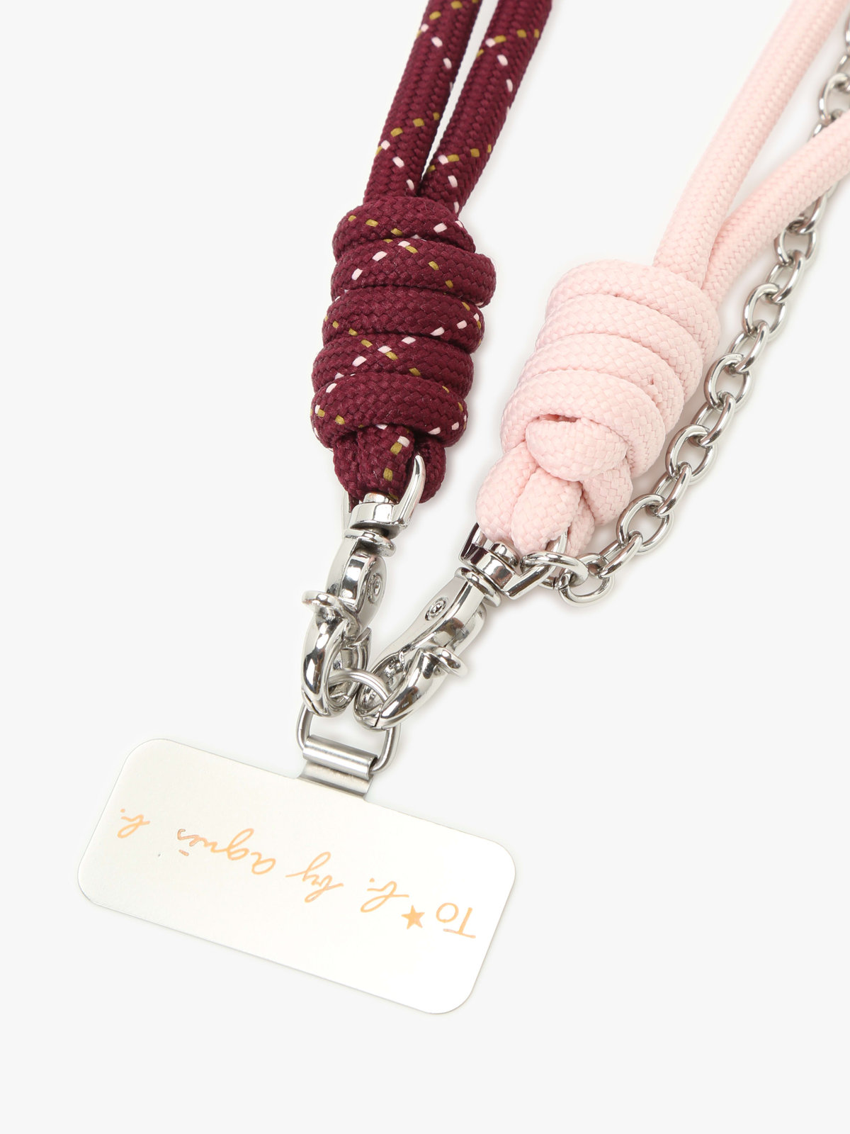 To b. by agnès b. 【Outlet】チェーンコード モバイル ショルダーストラップ ピンク