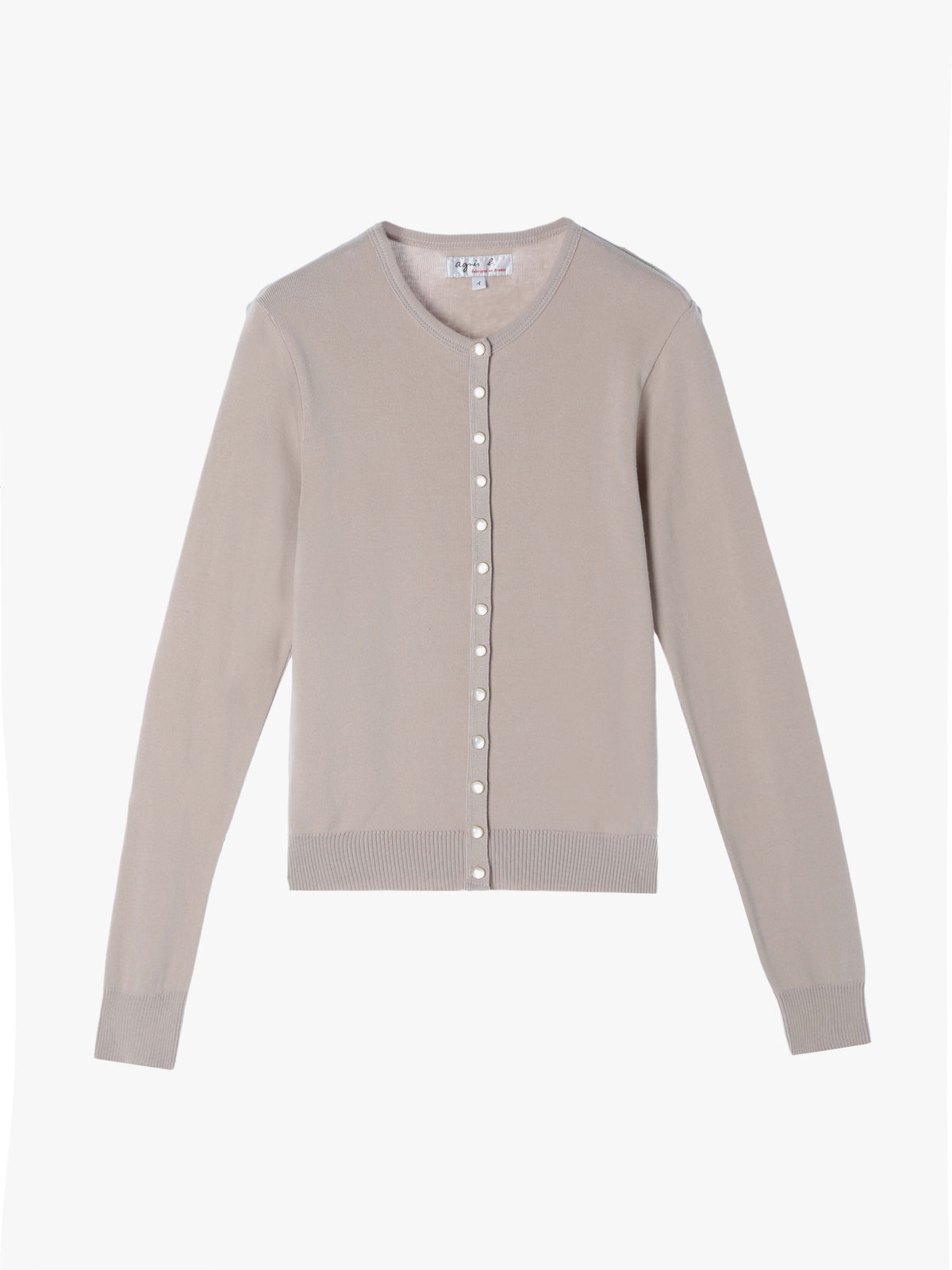 FEMME ウィメンズ 【Outlet】コットン ニット 長袖 カーディガンプレッション ”Swing Nacre” グレー系その他