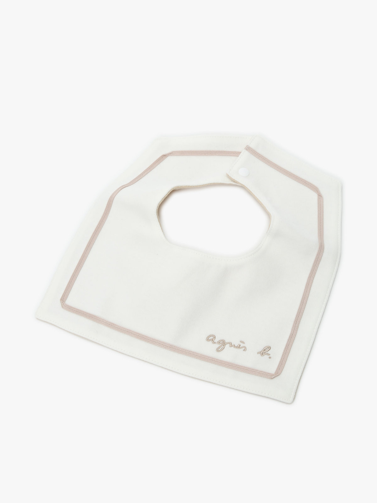 ENFANT ベビー ベビー ロゴ コットン リバーシブル スタイ ”Marin” ホワイト