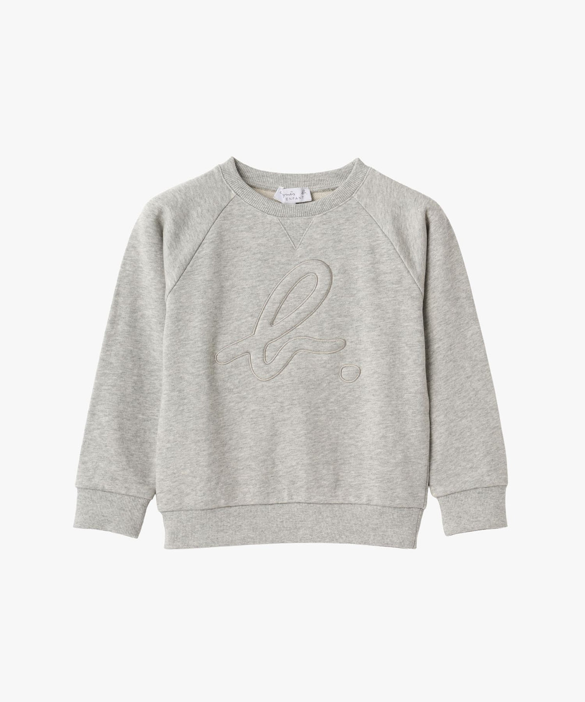 ENFANT ユニセックス キッズ "b." ロゴ コットン 長袖 スウェット グレー