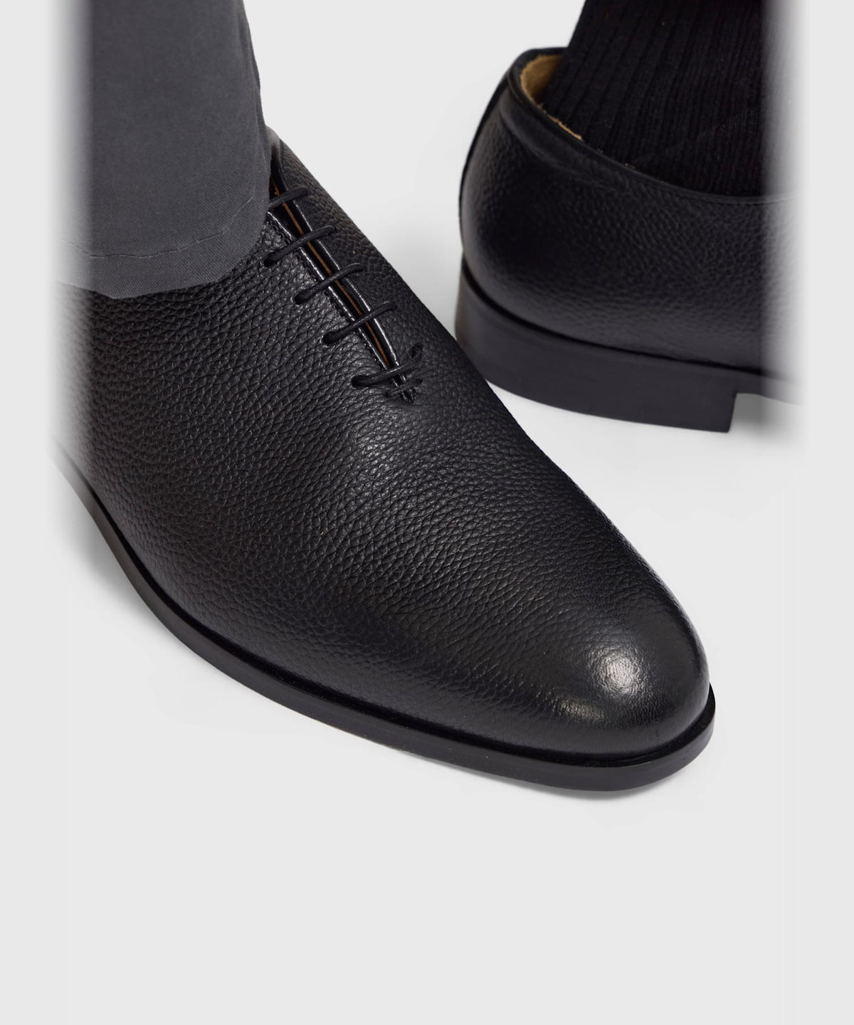 HOMME メンズ メンズ レザー ダービーシューズ "Marcel" ブラック