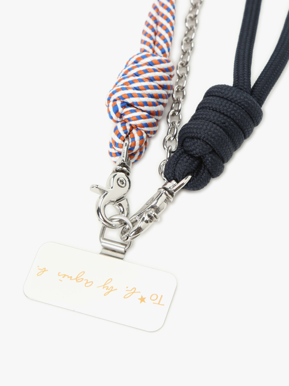 To b. by agnès b. 【Outlet】チェーンコード モバイル ショルダーストラップ ネイビー