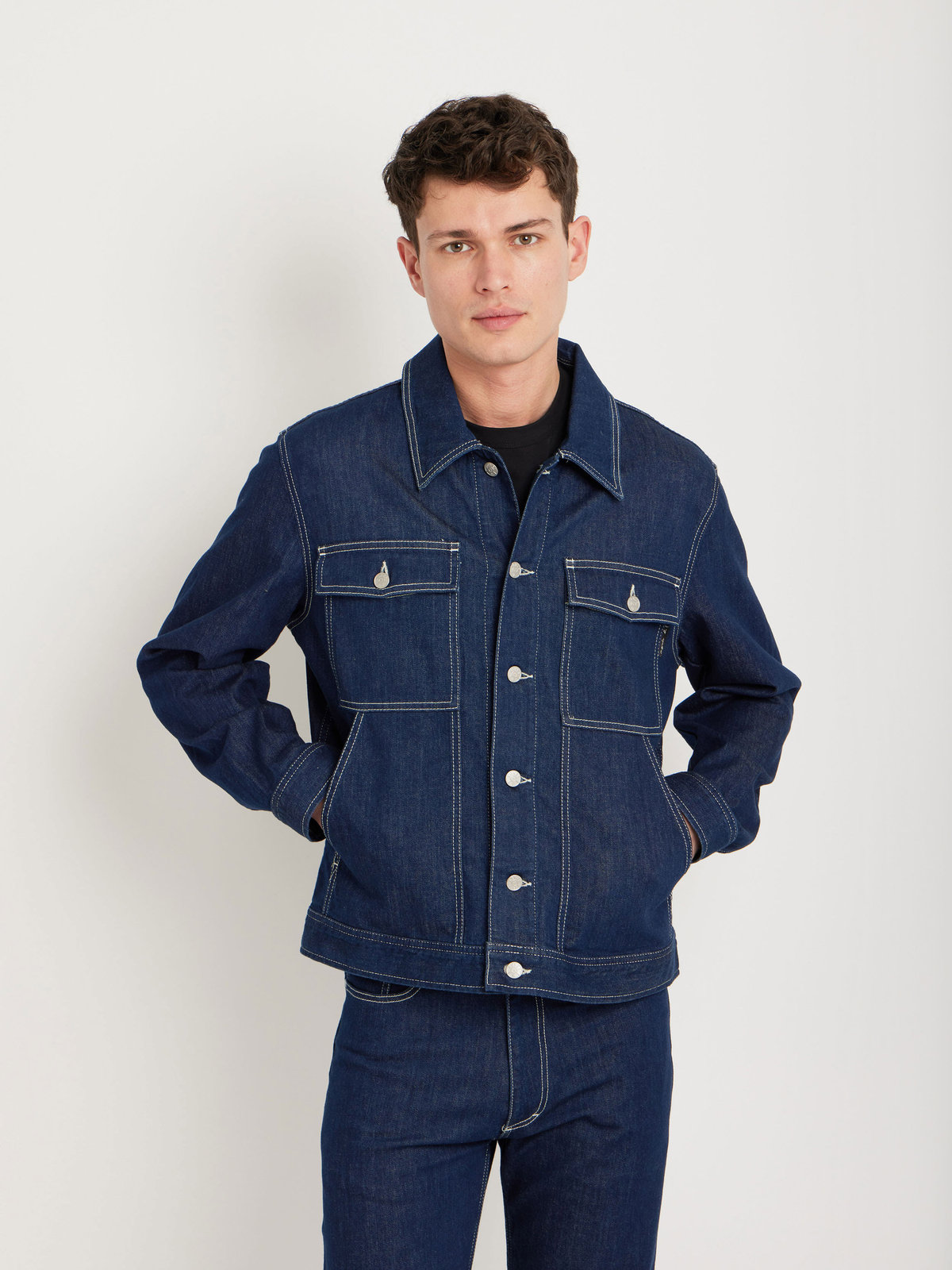 HOMME メンズ メンズ デニム ジャケット ”Ixone” ネイビー