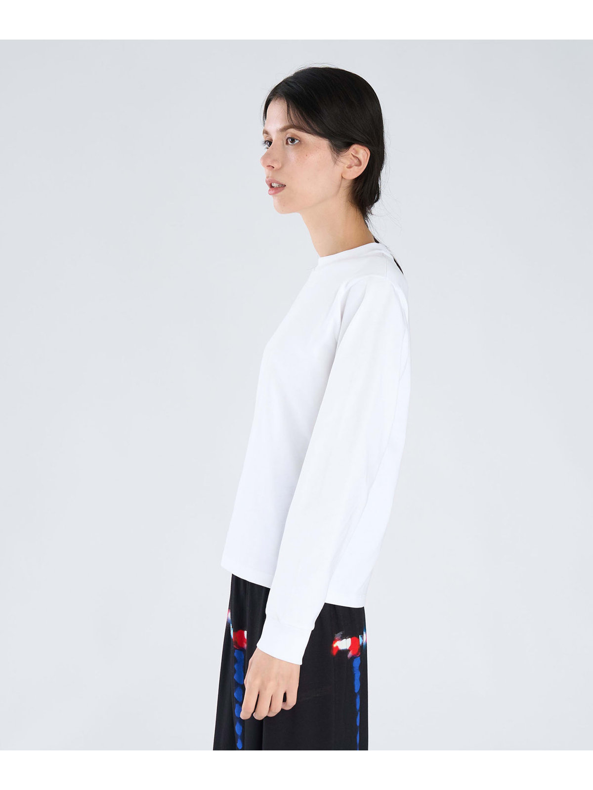 FEMME ウィメンズ コットン 長袖 Tシャツ ”Christie” ホワイト