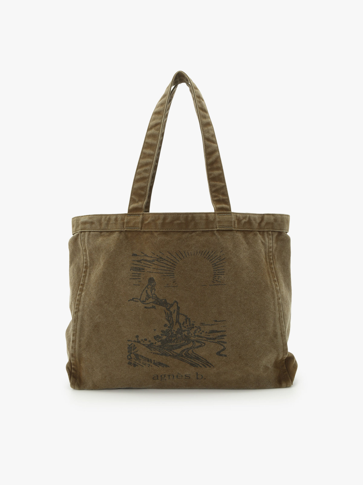 VOYAGE メンズ バッグ＆ウォレット SUNRISE コットン  ラージ トートバッグ ZAH05-01 カーキ