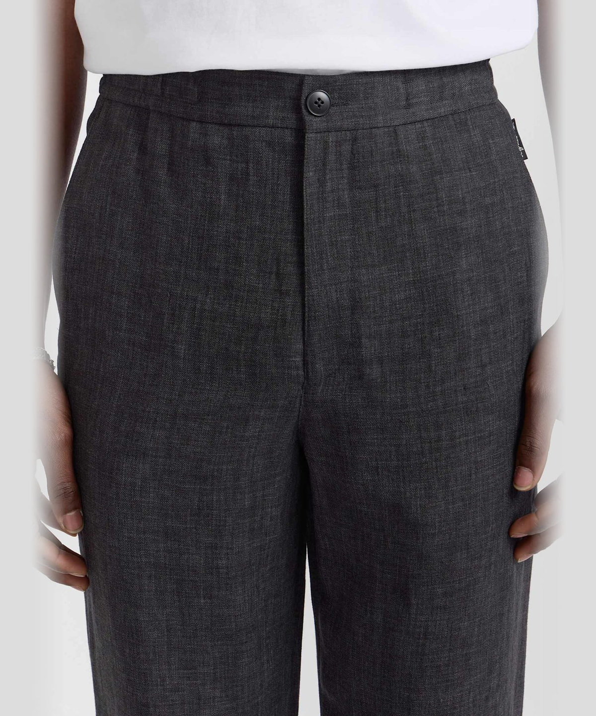 HOMME メンズ メンズ リネン混 ストレートパンツ "Julen" グレー