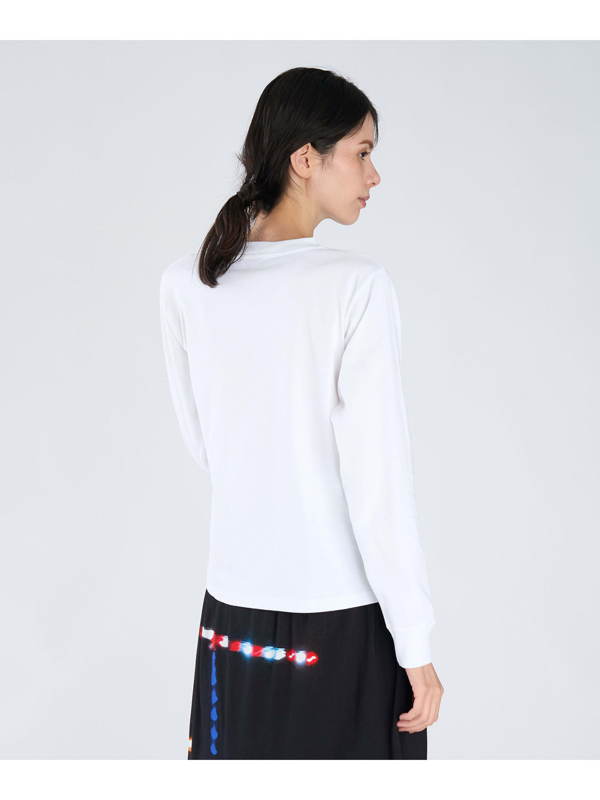FEMME ウィメンズ コットン 長袖 Tシャツ ”Christie” ホワイト