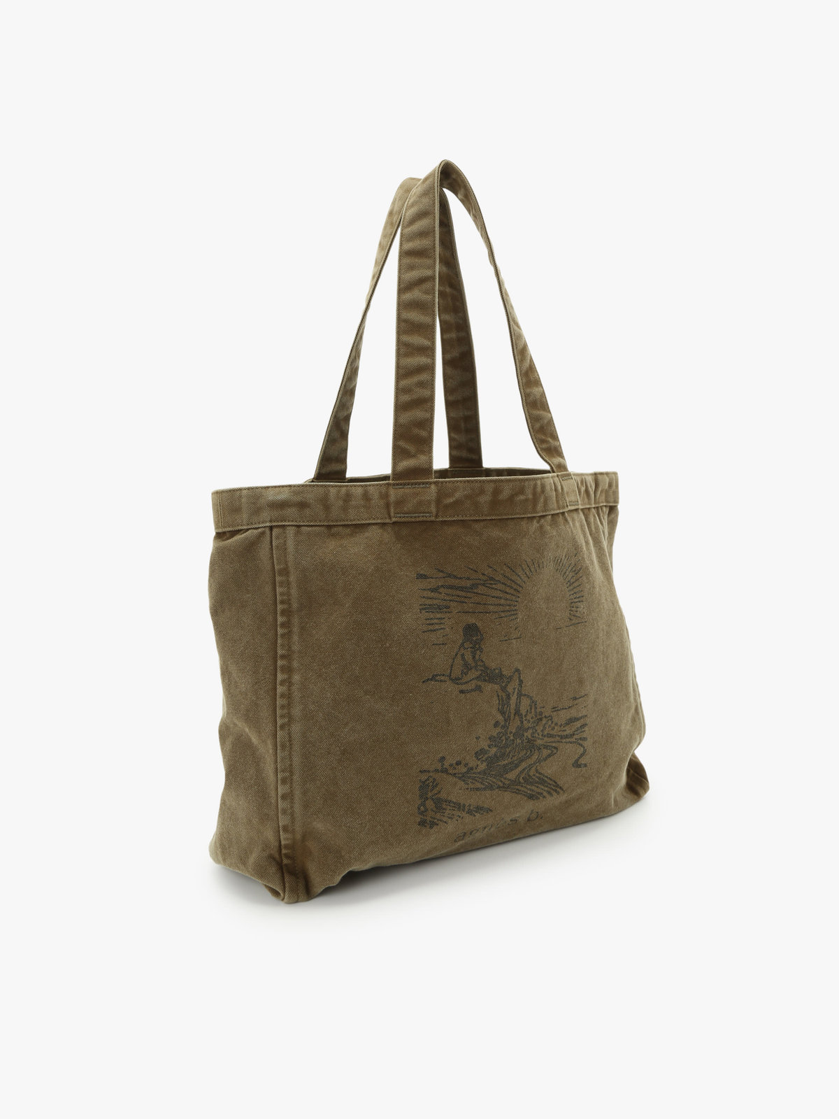 VOYAGE メンズ バッグ＆ウォレット SUNRISE コットン  ラージ トートバッグ ZAH05-01 カーキ