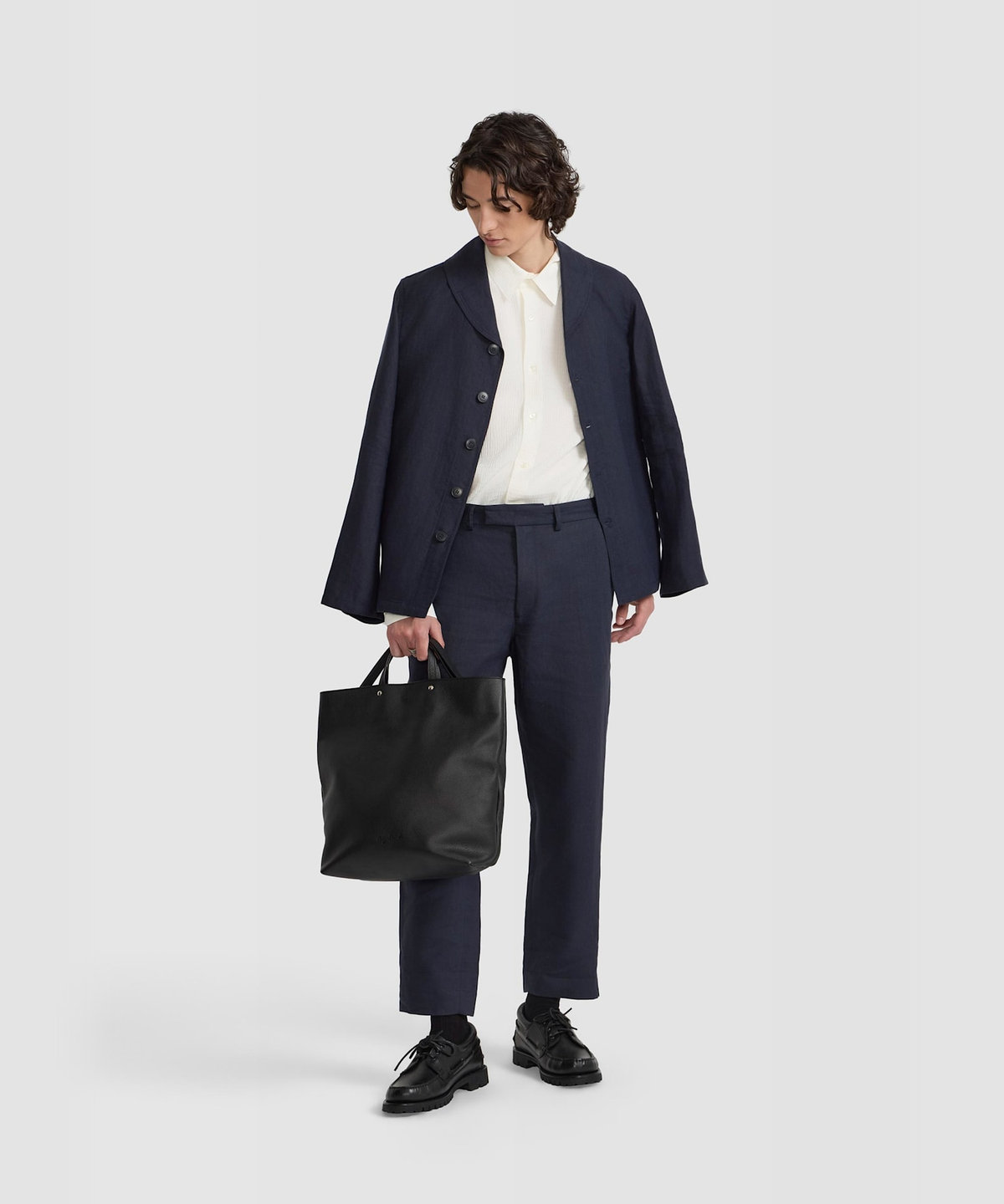 HOMME メンズ メンズ リネン ストレートパンツ "Jams" ブルー系その他