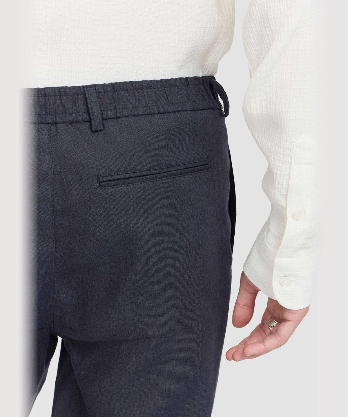 HOMME メンズ メンズ リネン ストレートパンツ "Jams" ブルー系その他