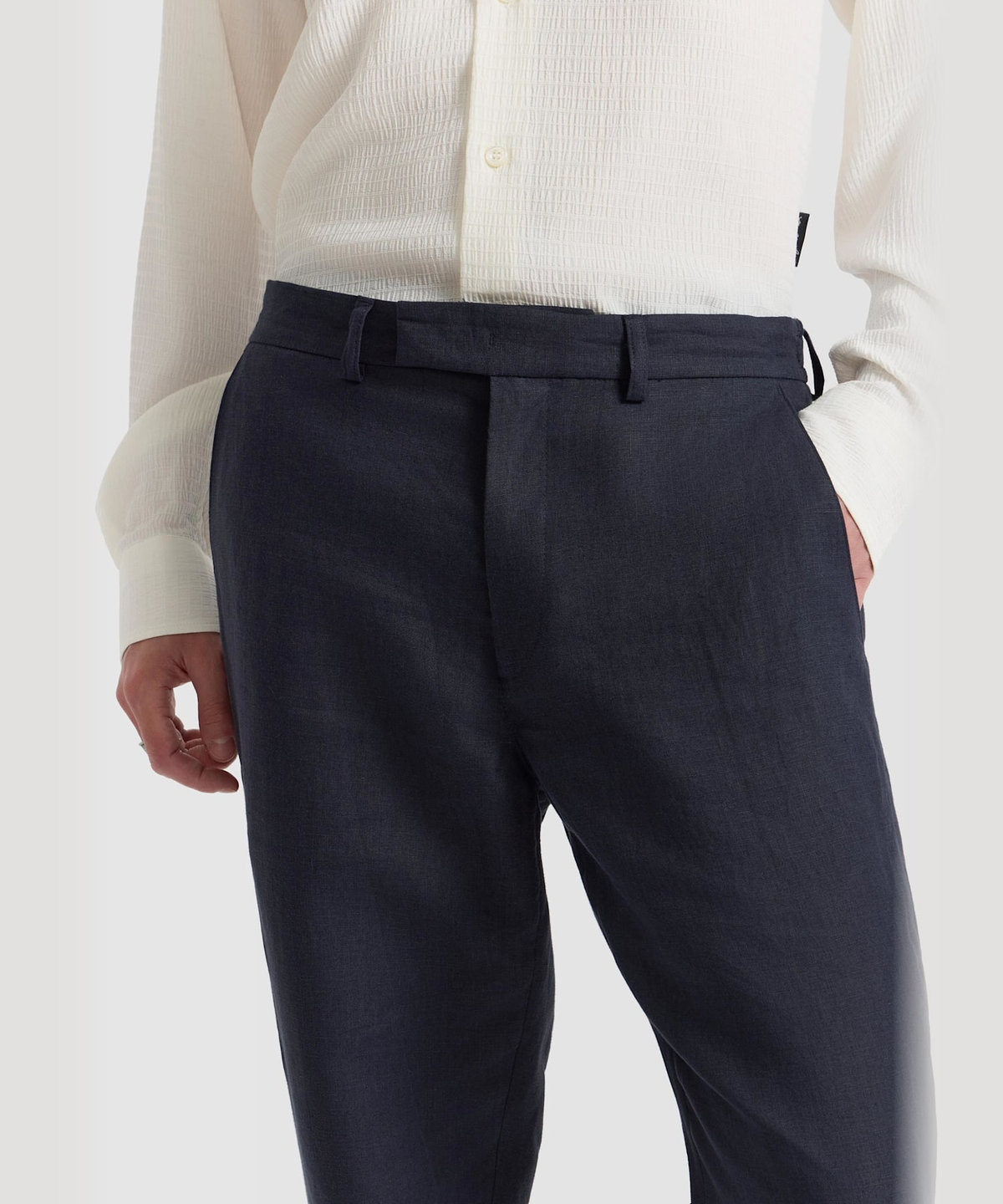 HOMME メンズ メンズ リネン ストレートパンツ "Jams" ブルー系その他