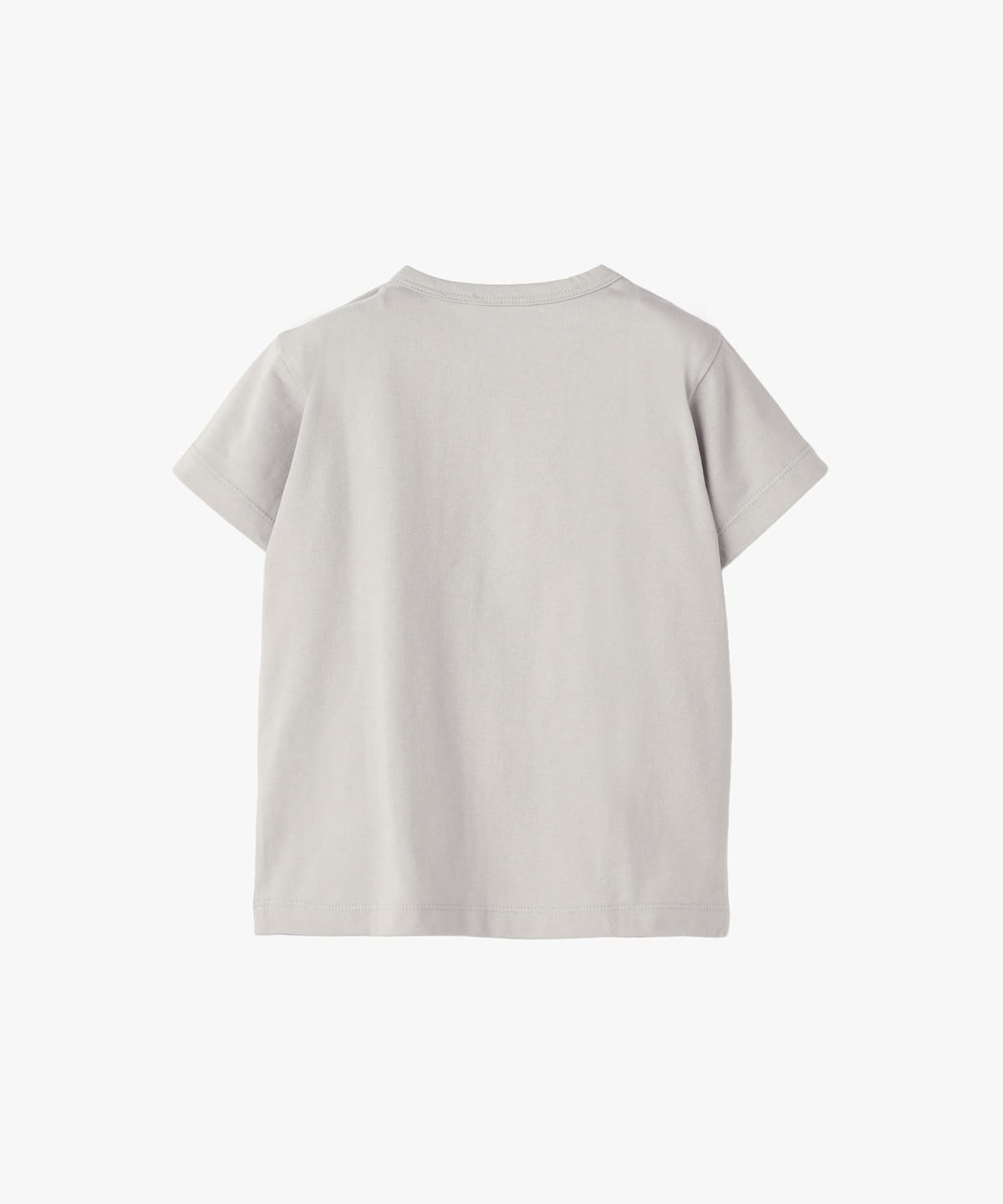 ENFANT ベビー ベビー ロゴ ボーダー プリント コットン 半袖 Tシャツ "Etoile" グレー