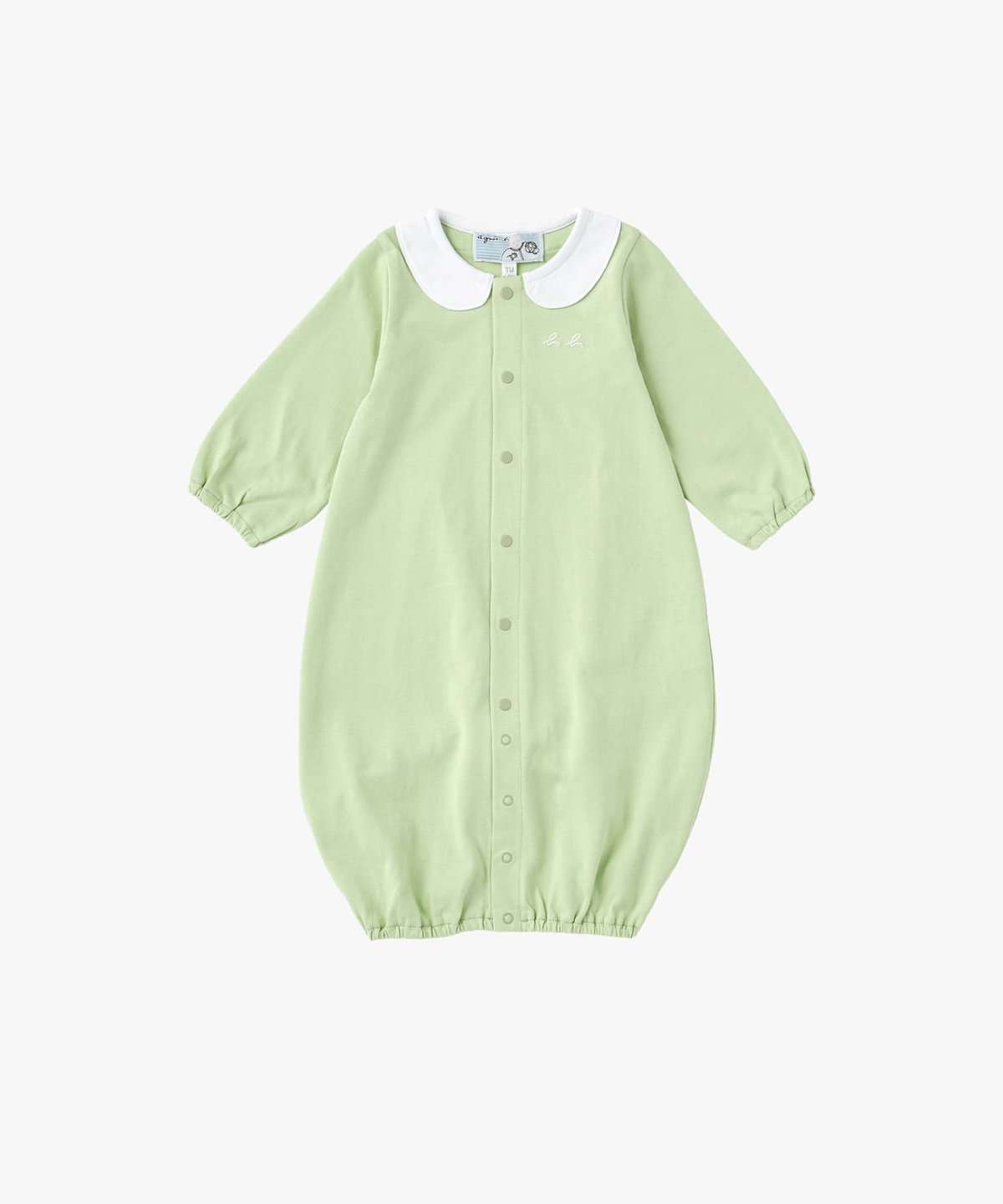 ENFANT ベビー ベビー コットン 長袖 コンビネゾン グリーン