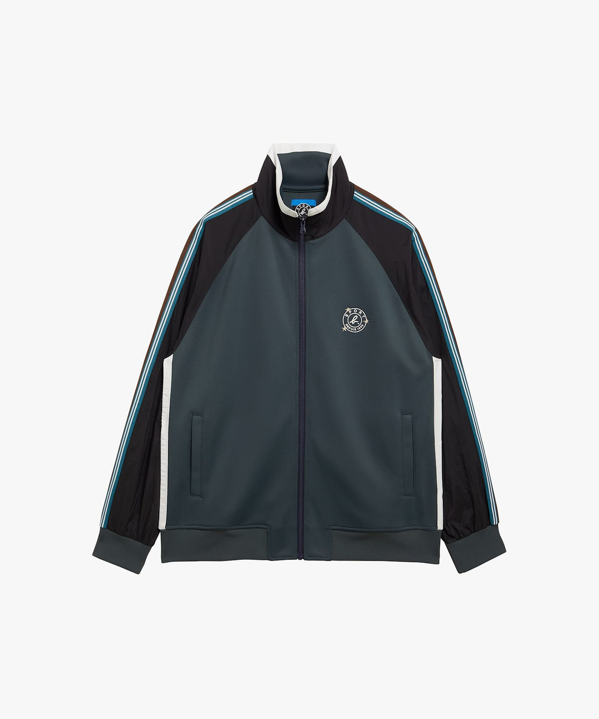 HOMME メンズ SPORT b. メンズ ハイネック スポーツジャケット グレー