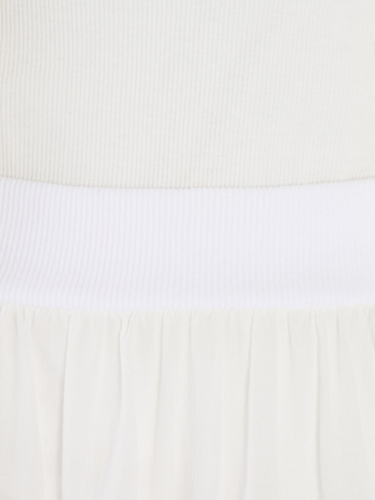 To b. by agnès b. コットン フォーティアード スカート ホワイト