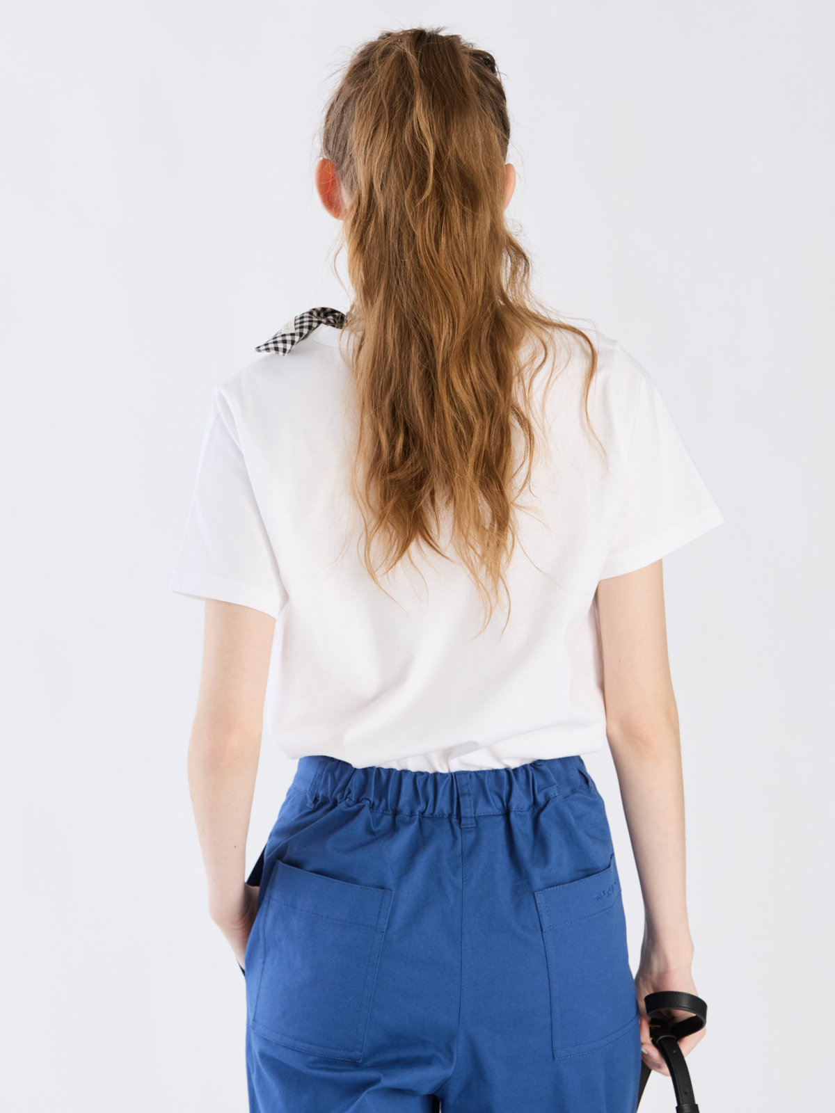 To b. by agnès b. 【Outlet】3D "To b."ロゴ刺繍 半袖 Tシャツ ホワイト