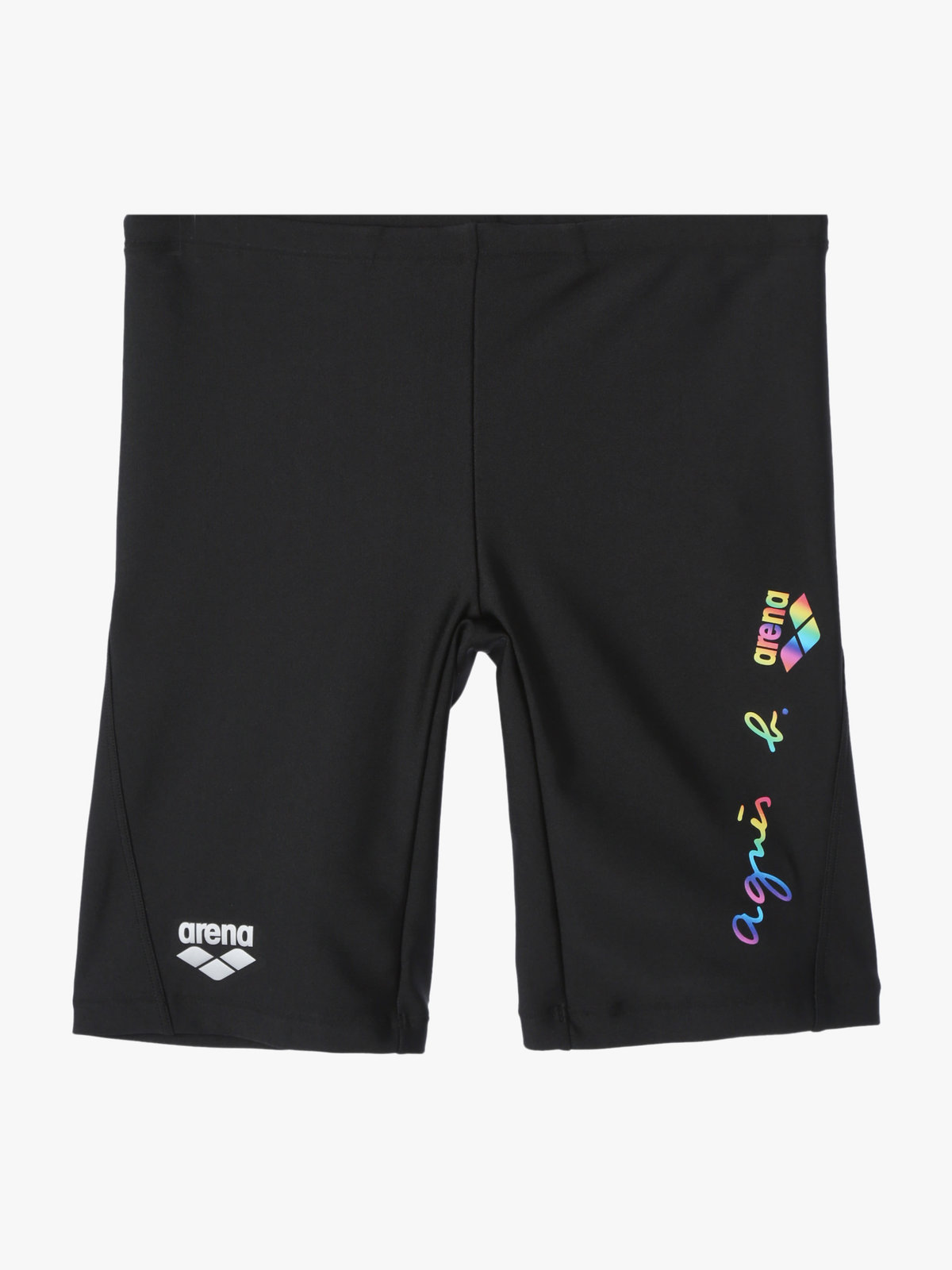 HOMME メンズ agnes b. x arena メンズ フィットネス ハーフレッグスパッツ スイムウェア ブラック