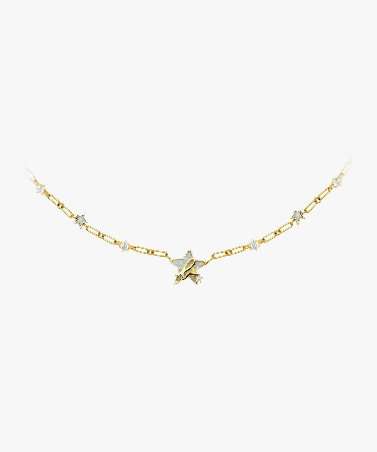 FEMME ウィメンズ "b."ロゴ スター ネックレス "Silent Night Star" ゴールド