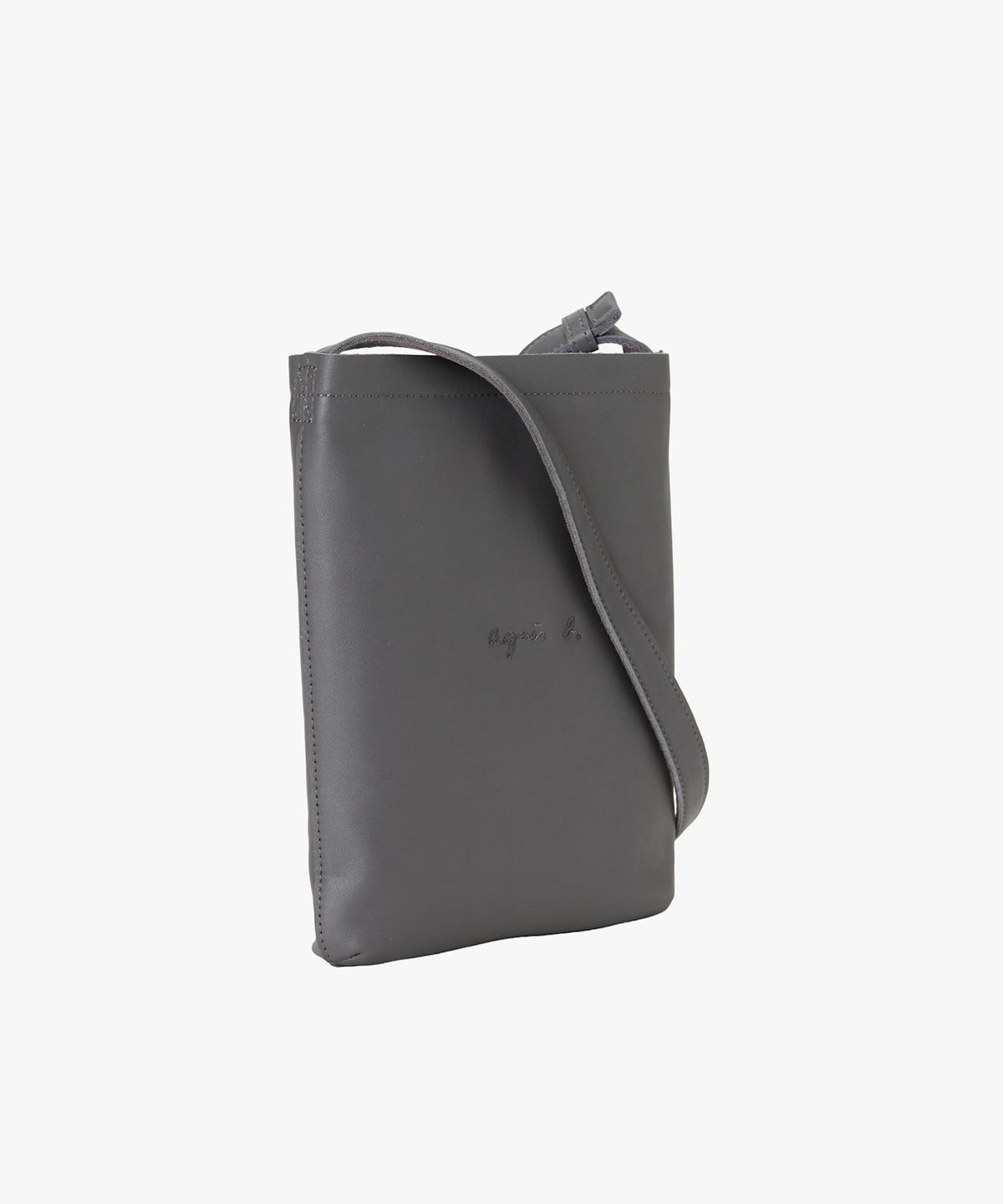 VOYAGE メンズ バッグ＆ウォレット レザー スモール ショルダーバッグ "Peter" PAH02Z-03 グレー
