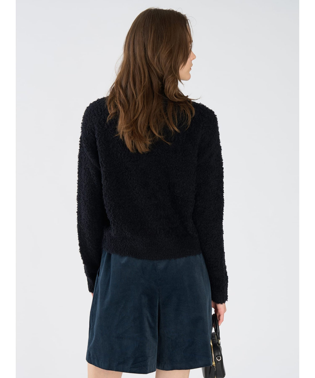 To b. by agnès b. フルッフィー ニットカーディガン ブラック