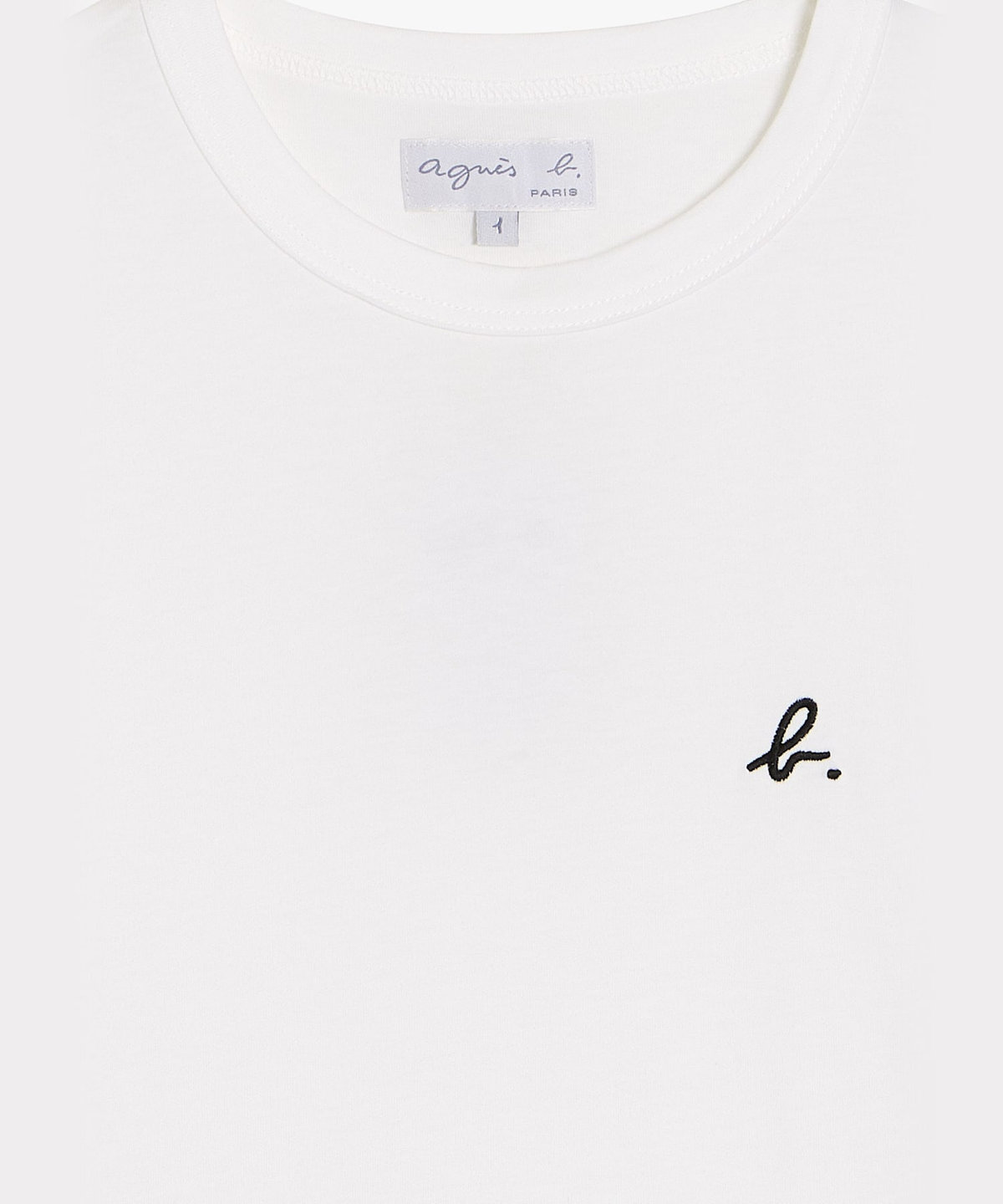 FEMME ウィメンズ "b" ロゴ 刺繍 コットン 半袖 Tシャツ "b. style" ホワイト