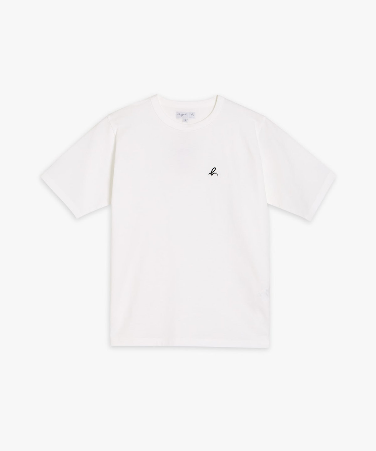 FEMME ウィメンズ "b" ロゴ 刺繍 コットン 半袖 Tシャツ "b. style" ホワイト