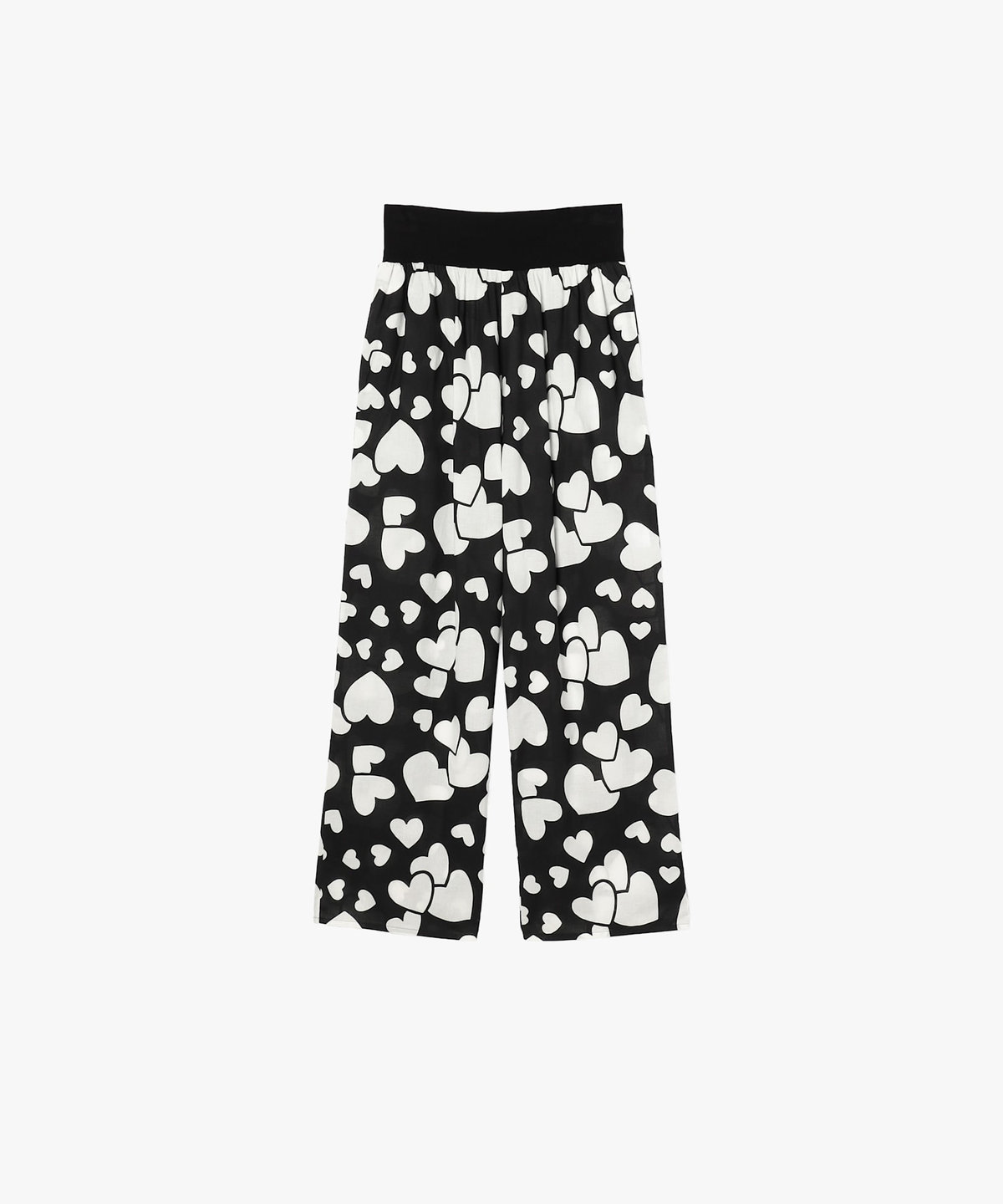 FEMME ウィメンズ ハート プリント コットン パンツ "Vietnam" ブラック
