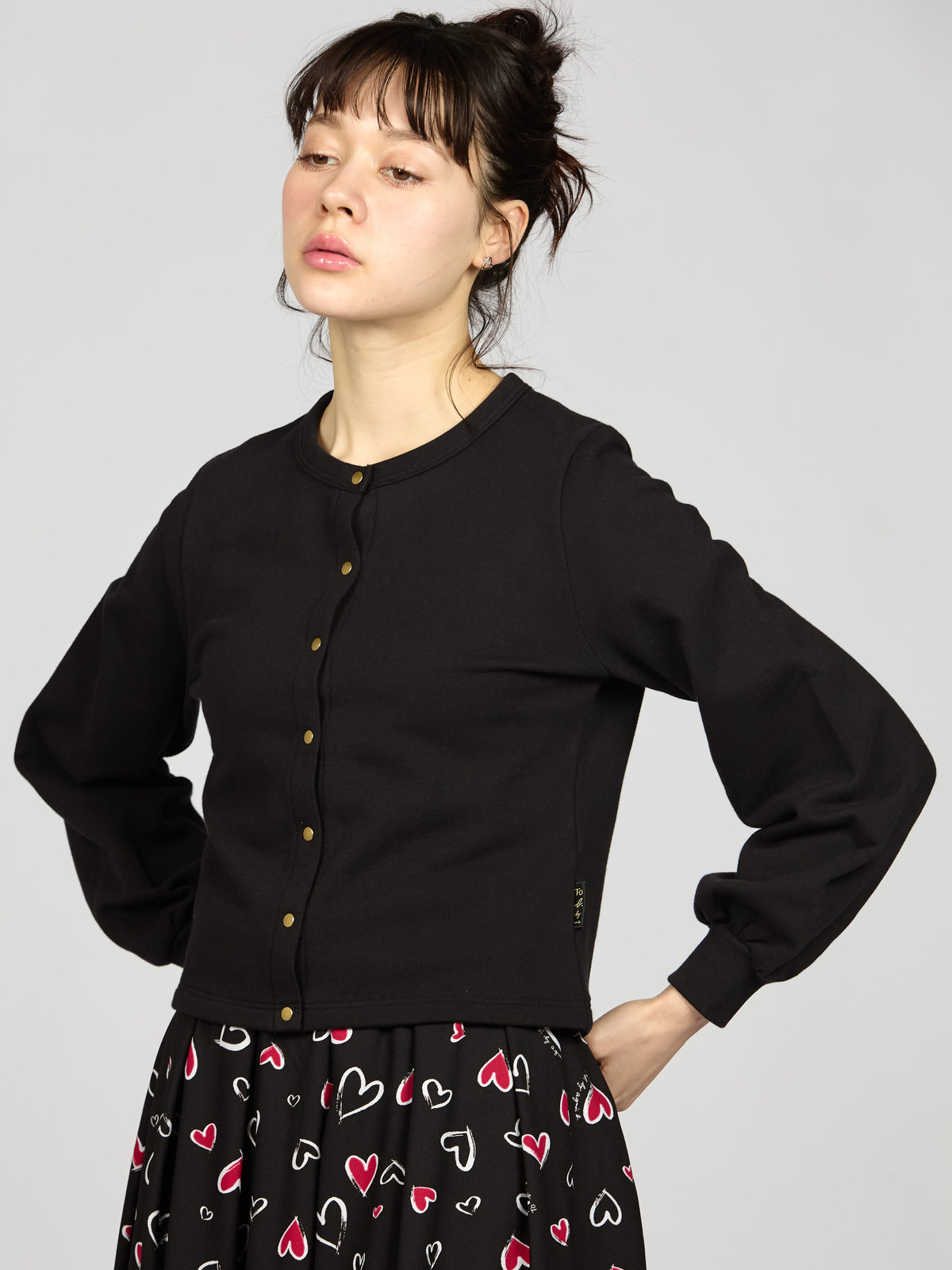 To b. by agnès b. 【Outlet】コットン トラディショナルプリティ カーディガン ブラック