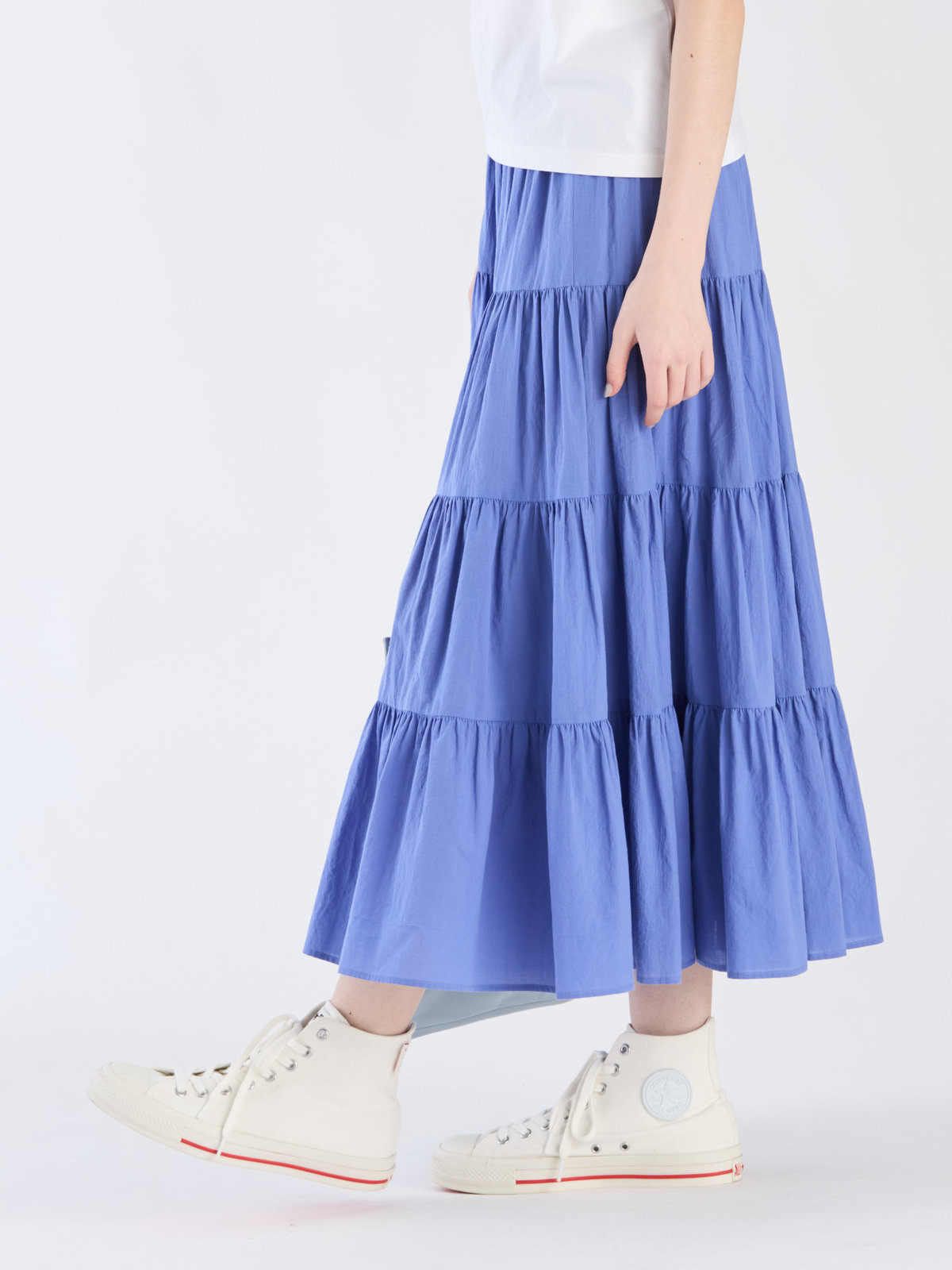 To b. by agnès b. 【Outlet】フォーティアードスカート ブルー