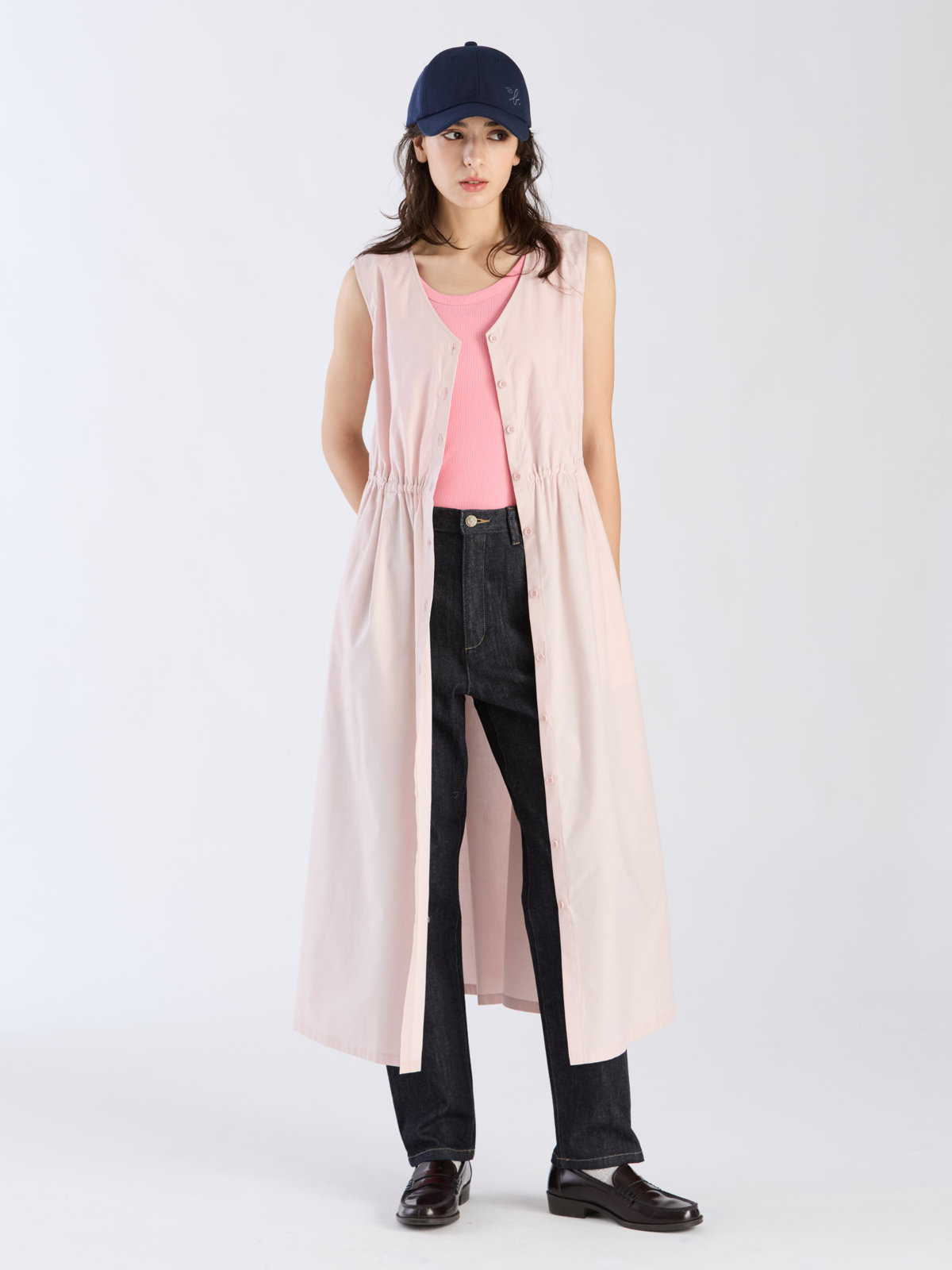 To b. by agnès b. 【Outlet】コットンタイプライタードレス ピンク