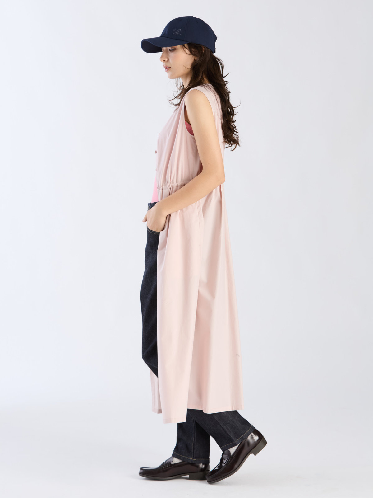 To b. by agnès b. 【Outlet】コットンタイプライタードレス ピンク