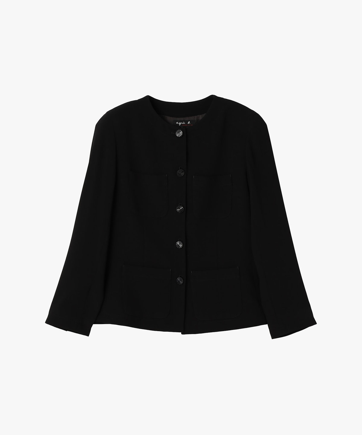 FEMME ウィメンズ トリアセテート クレープ 長袖 ジャケット"Gabrielle" ブラック