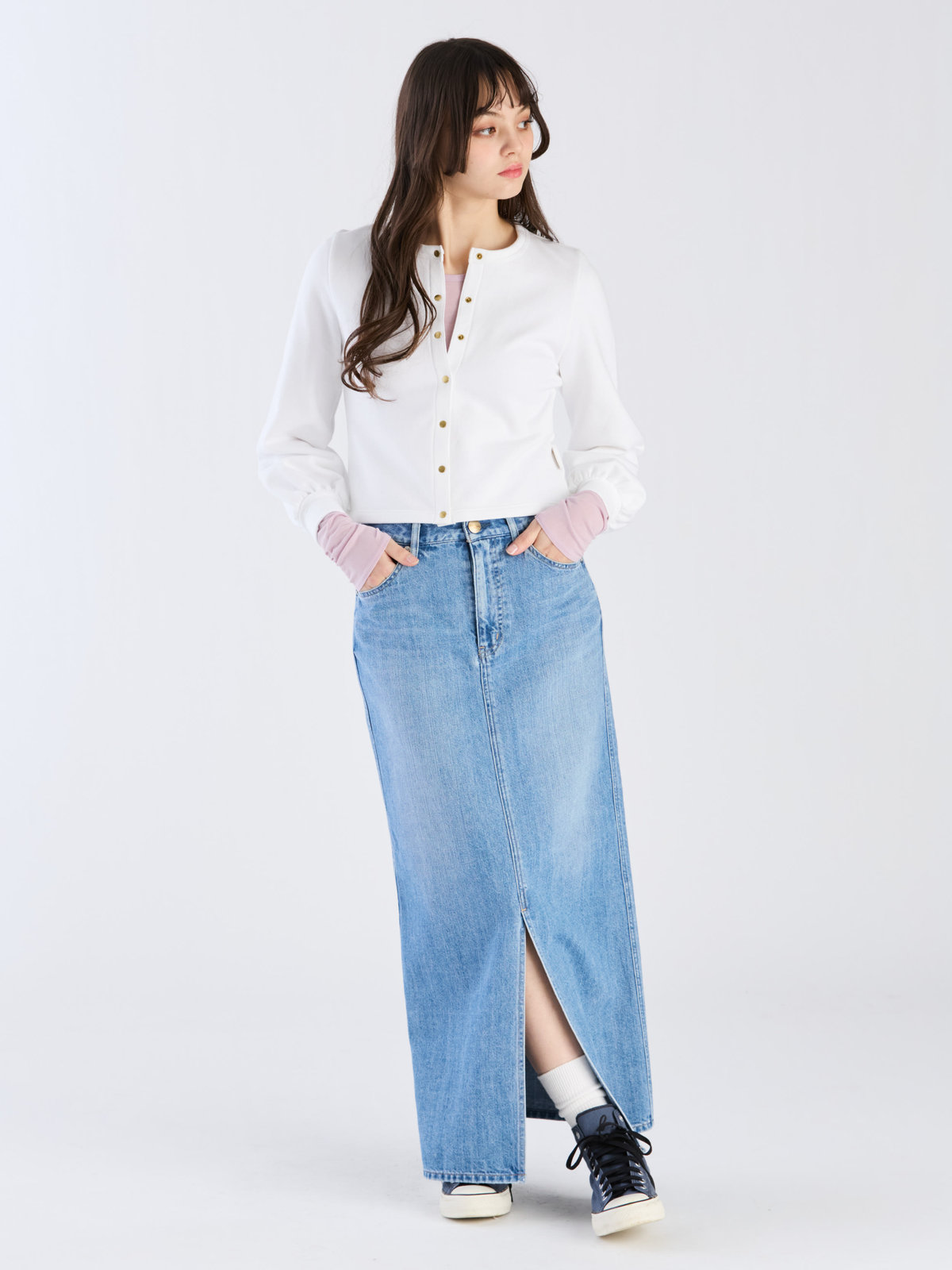 To b. by agnès b. 【Outlet】コットン トラディショナルプリティ カーディガン ホワイト