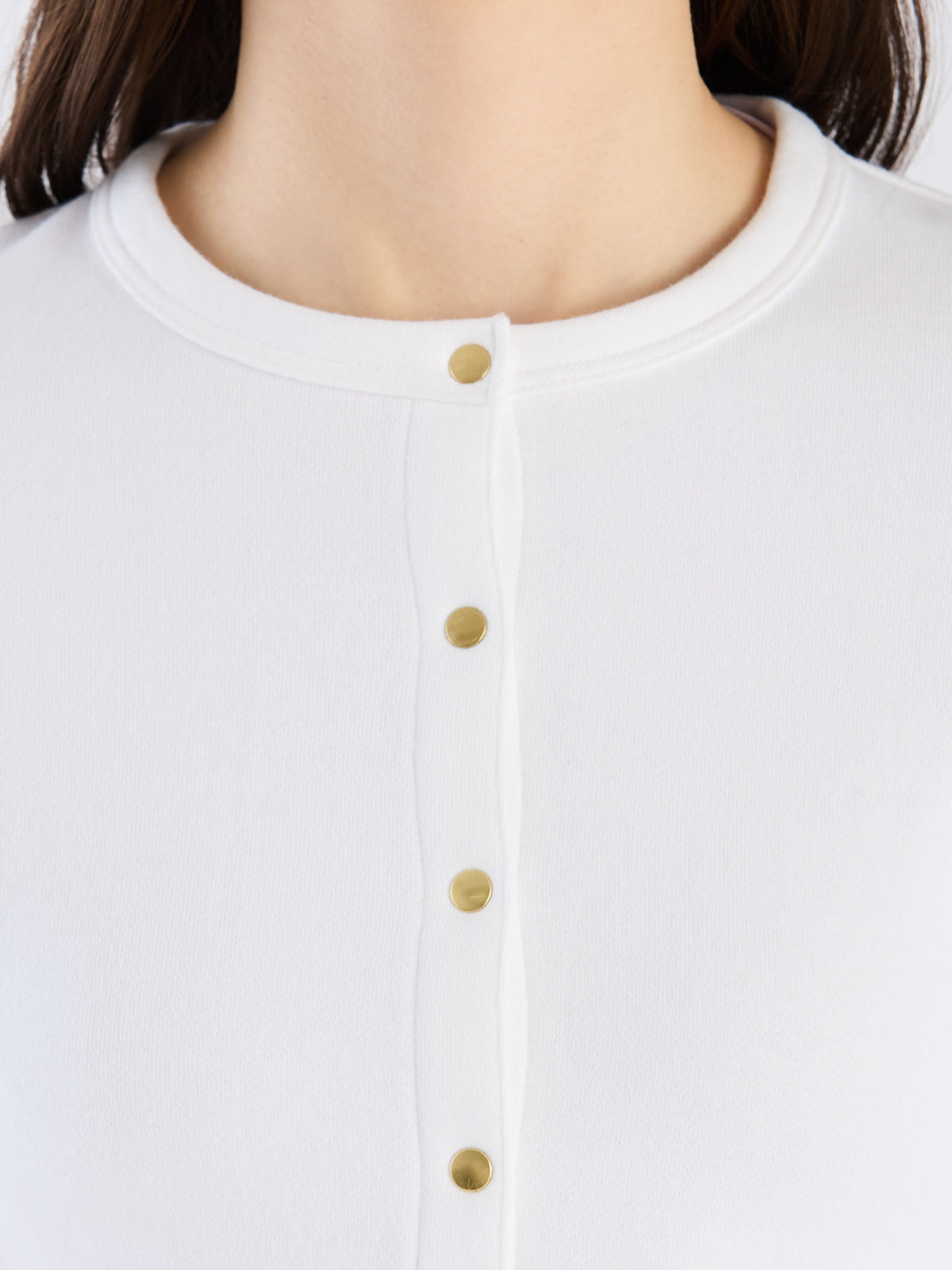 To b. by agnès b. 【Outlet】コットン トラディショナルプリティ カーディガン ホワイト