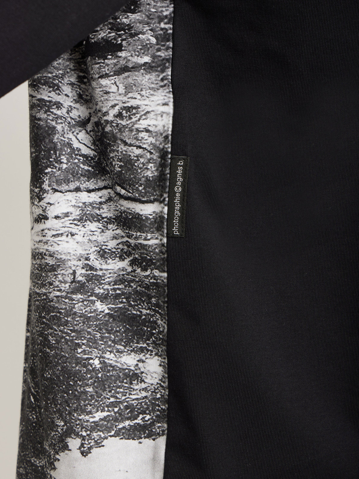 HOMME メンズ フォトプリント コットン 長袖 Tシャツ ”La plage” マルチ