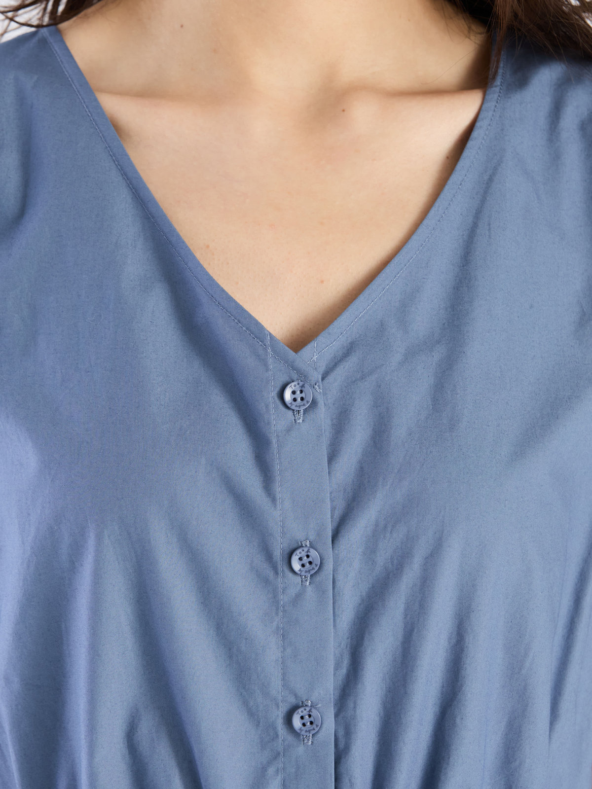 To b. by agnès b. 【Outlet】コットンタイプライタードレス ブルー