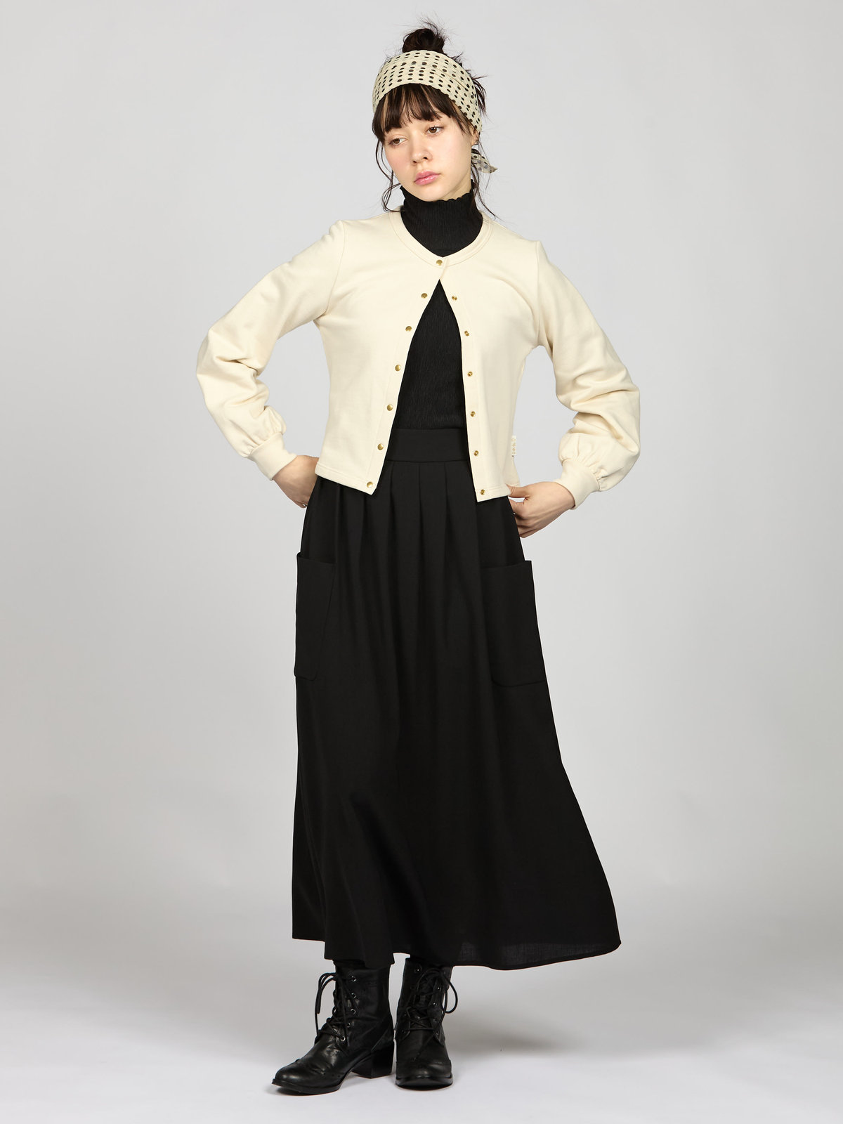 To b. by agnès b. 【Outlet】コットン トラディショナルプリティ カーディガン ホワイト