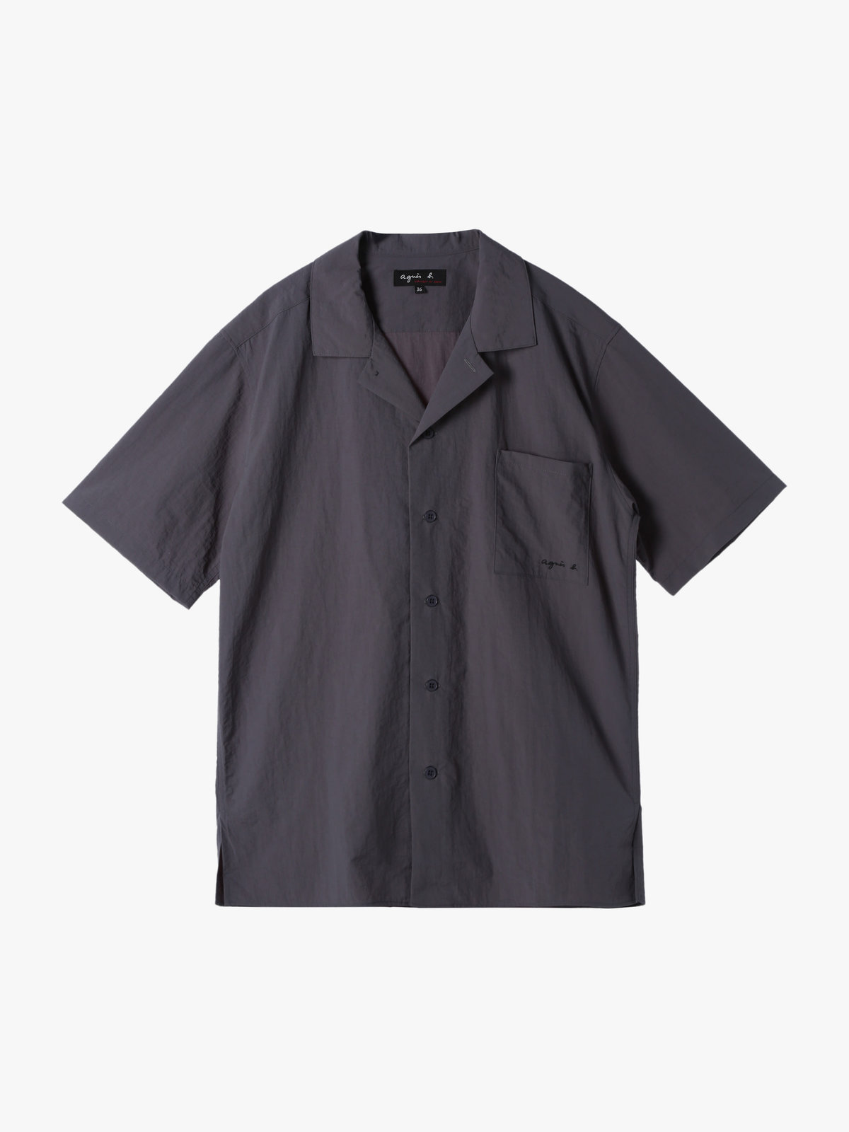 HOMME メンズ メンズ 開襟 半袖シャツ ”Magnam” グレー