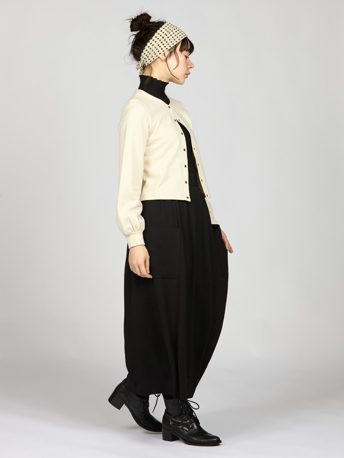 To b. by agnès b. 【Outlet】コットン トラディショナルプリティ カーディガン ホワイト