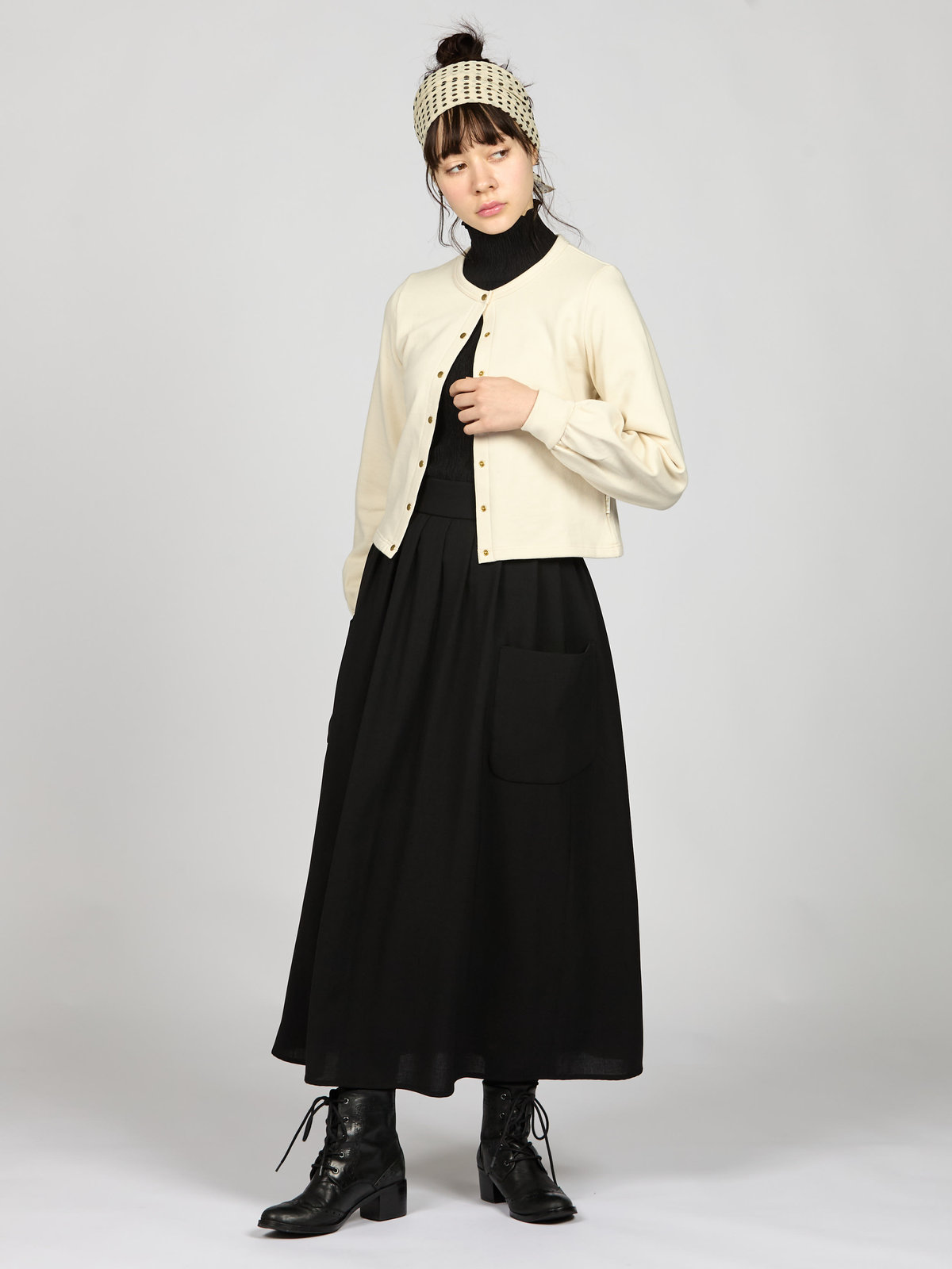 To b. by agnès b. 【Outlet】コットン トラディショナルプリティ カーディガン ホワイト