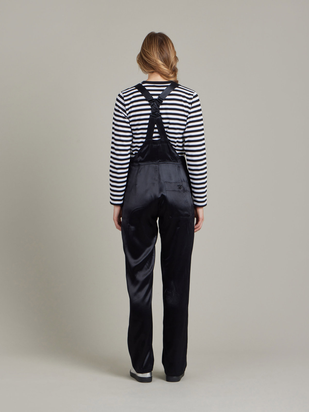 FEMME ウィメンズ サテン サロペット "Rue du Jour" ブラック