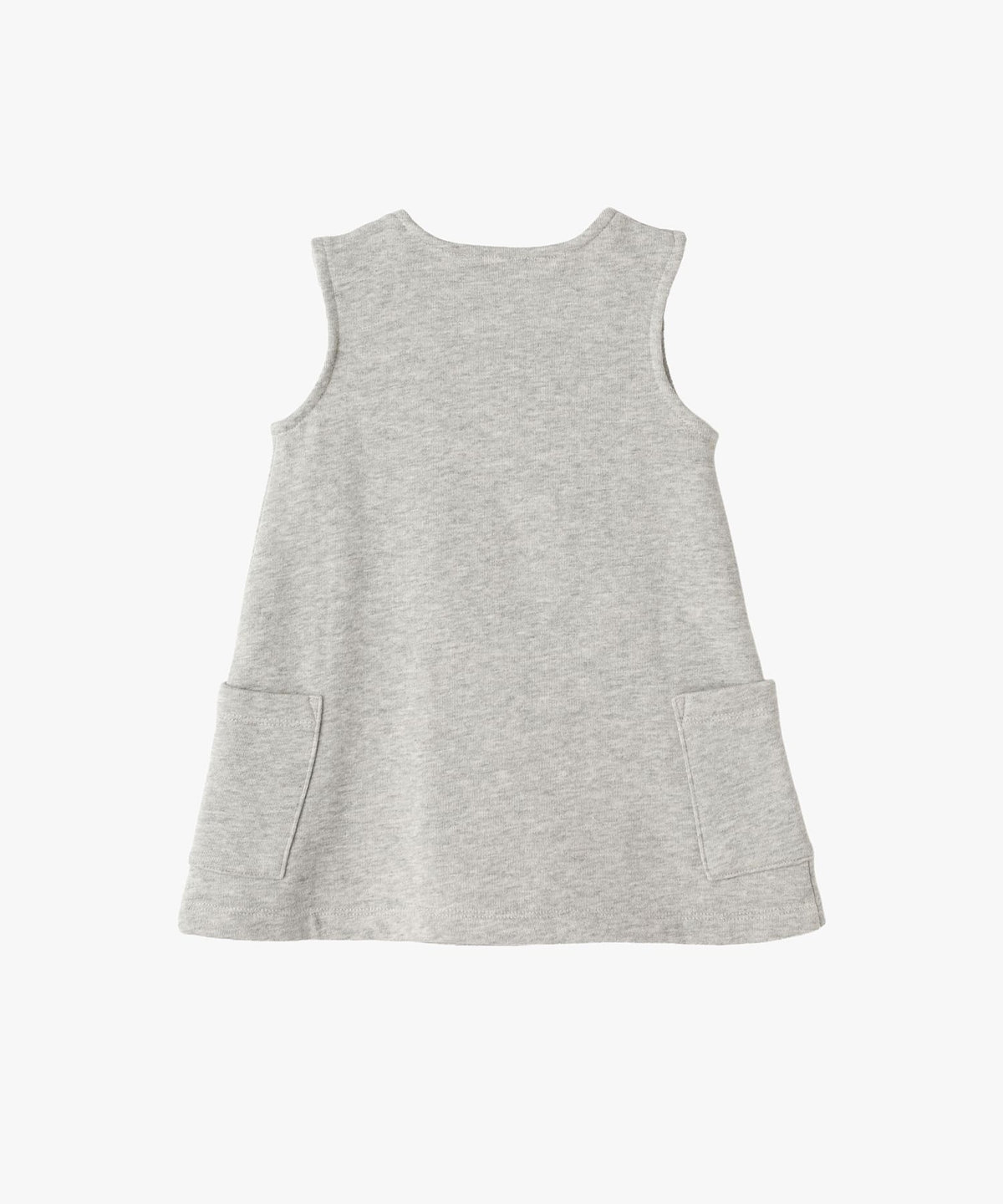 ENFANT ベビー ベビー "b." ロゴ コットン ノースリーブ ワンピース グレー
