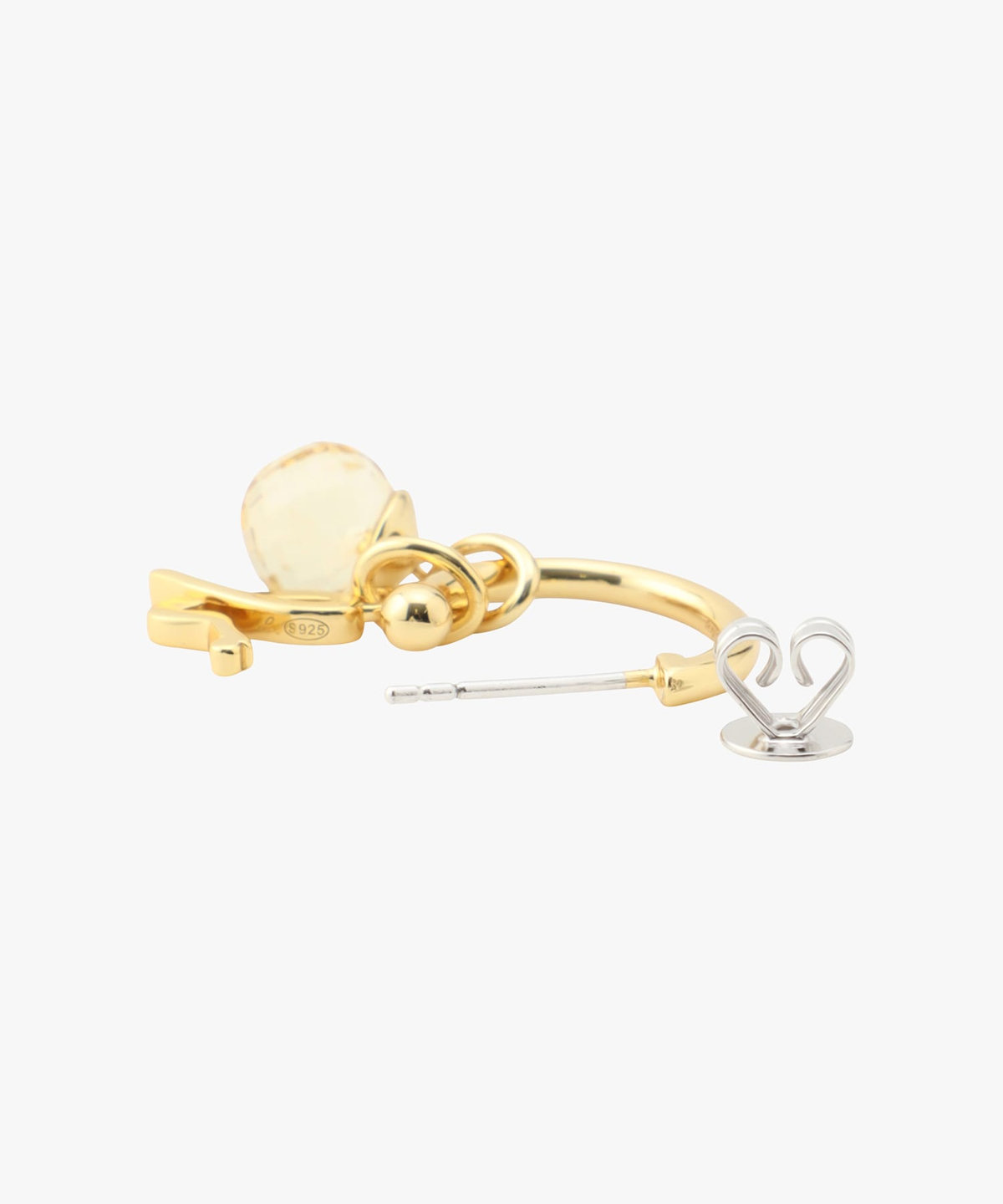 FEMME ウィメンズ ストーンピアス "Citrine" イエロー系その他