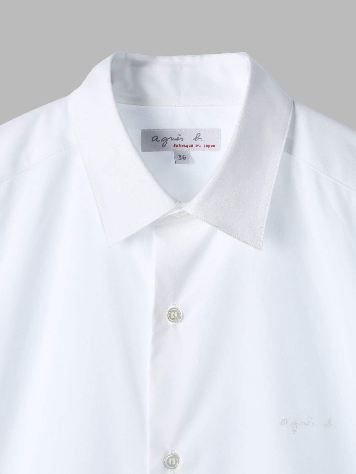 HOMME メンズ メンズ ロゴ 刺繍 半袖 シャツ ”Andy” ホワイト